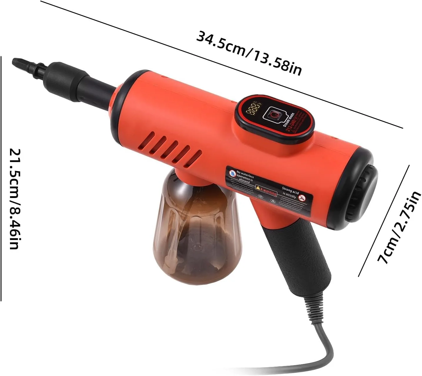 بخارشوی دستی قابل حمل مینگژه، گرمایش سریع، 3 دمای قابل تنظیم، دستگاه تمیز کننده عمیق به همراه سری برس، تیغه شیشه پاک کن، کیف نگهداری و سیم برق (دوشاخه UK) بخارشوی دستی قابل حمل مینگژه، گرمایش سریع، 3 دمای قابل تنظیم، دستگاه تمیز کننده عمیق به همراه سری برس، تیغه شیشه پاک کن، کیف نگهداری و سیم برق (دوشاخه UK)