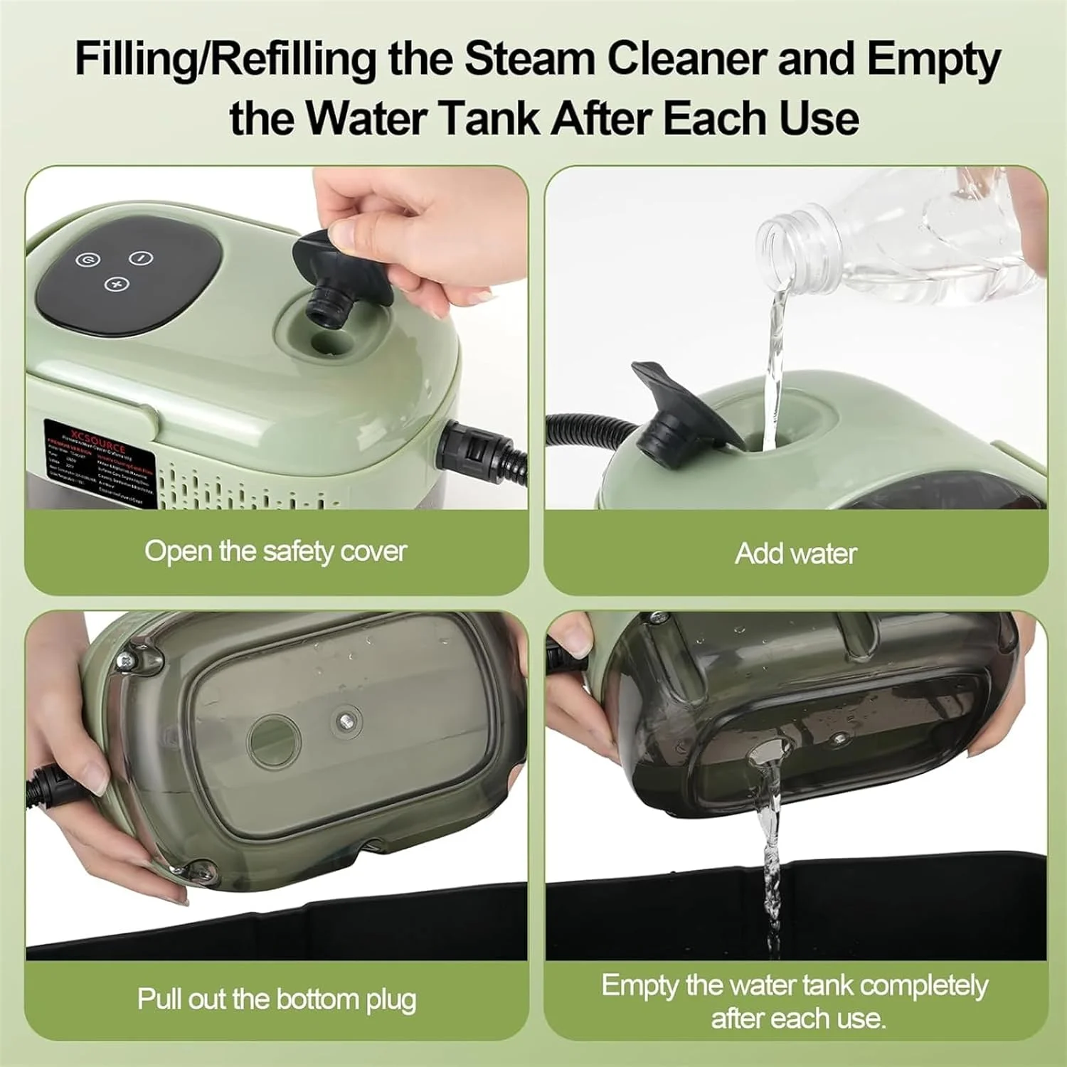 بخارشوی دستی MOTIM، بخار شوی فشار قوی 1600 واتی برای تمیزکاری، بخارشوی چند منظوره برای منزل با 3 برس، دستگاه بخارشوی قابل حمل برای خودرو، آشپزخانه، مبلمان، درز کاشی و سرامیک، کاشی