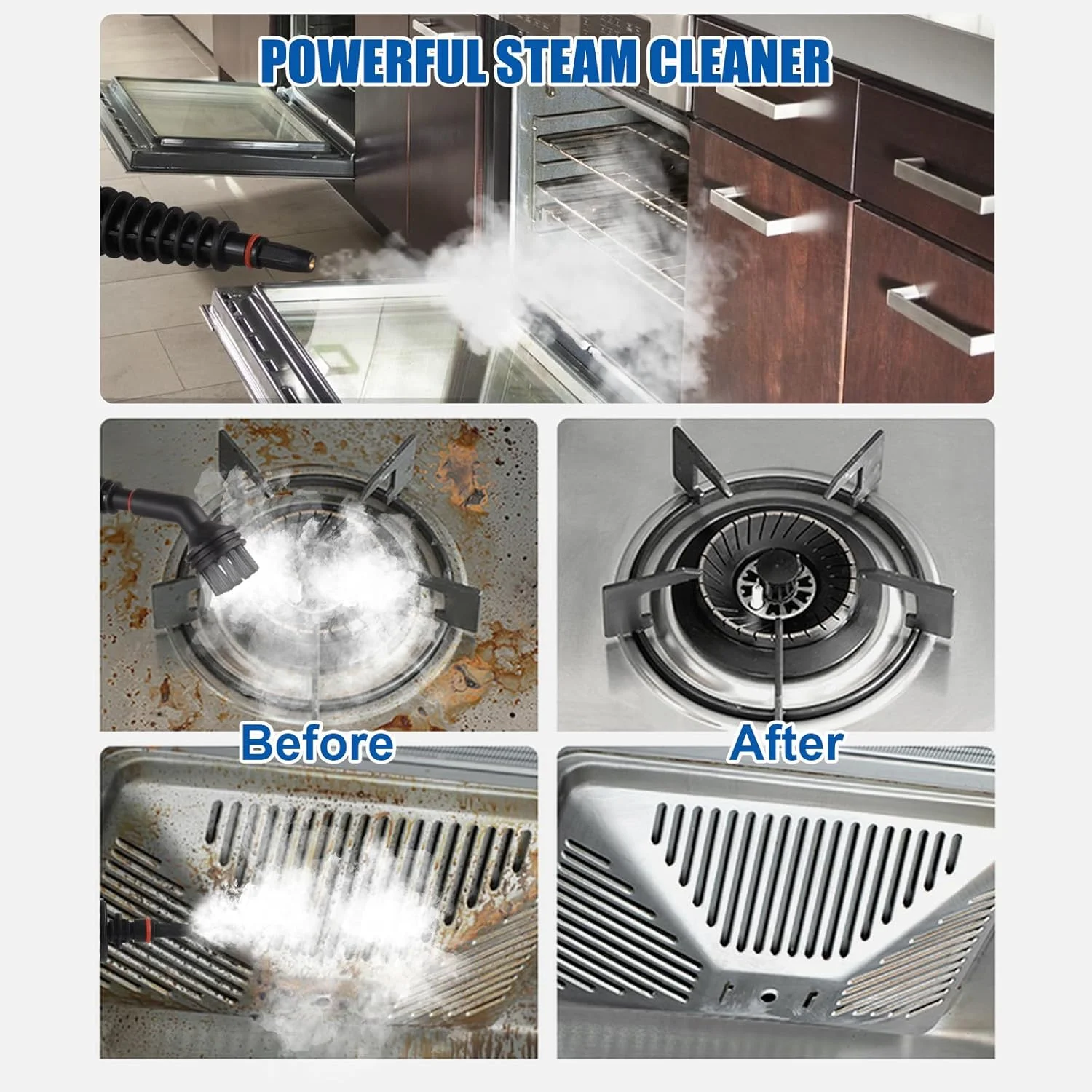 بخارشوی دستی چند منظوره 1000 وات 3 بار، بخارشوی پرفشار قابل حمل با دمای بالا با قفل ایمنی و کیت 15 لوازم جانبی برای از بین بردن کثیفی/ جرم/ چربی و تمیز کردن مبلمان بخارشوی دستی چند منظوره 1000 وات 3 بار، بخارشوی پرفشار قابل حمل با دمای بالا با قفل ایمنی و کیت 15 لوازم جانبی برای از بین بردن کثیفی/ جرم/ چربی و تمیز کردن مبلمان