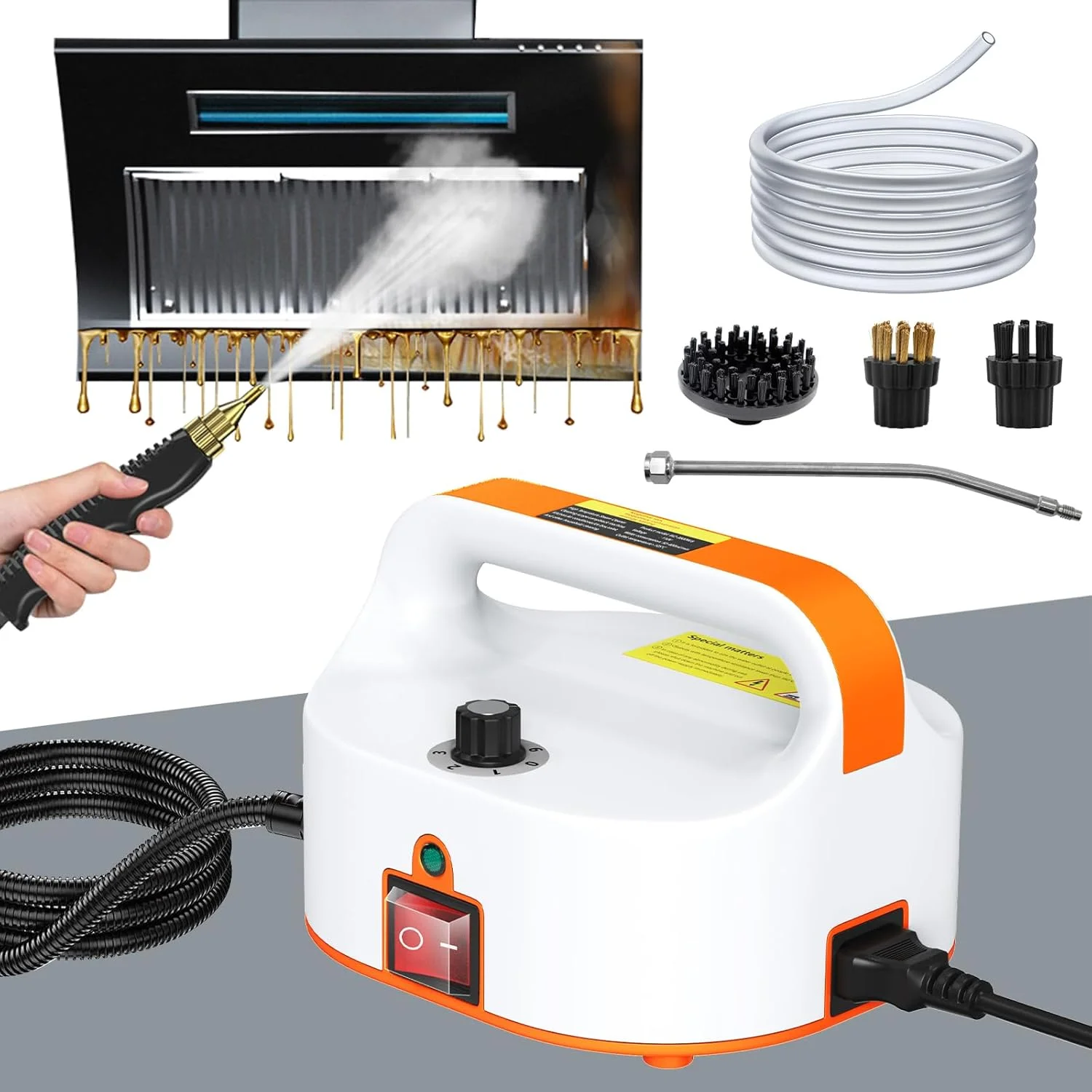 دستگاه بخارشوی نارنجی و سفید