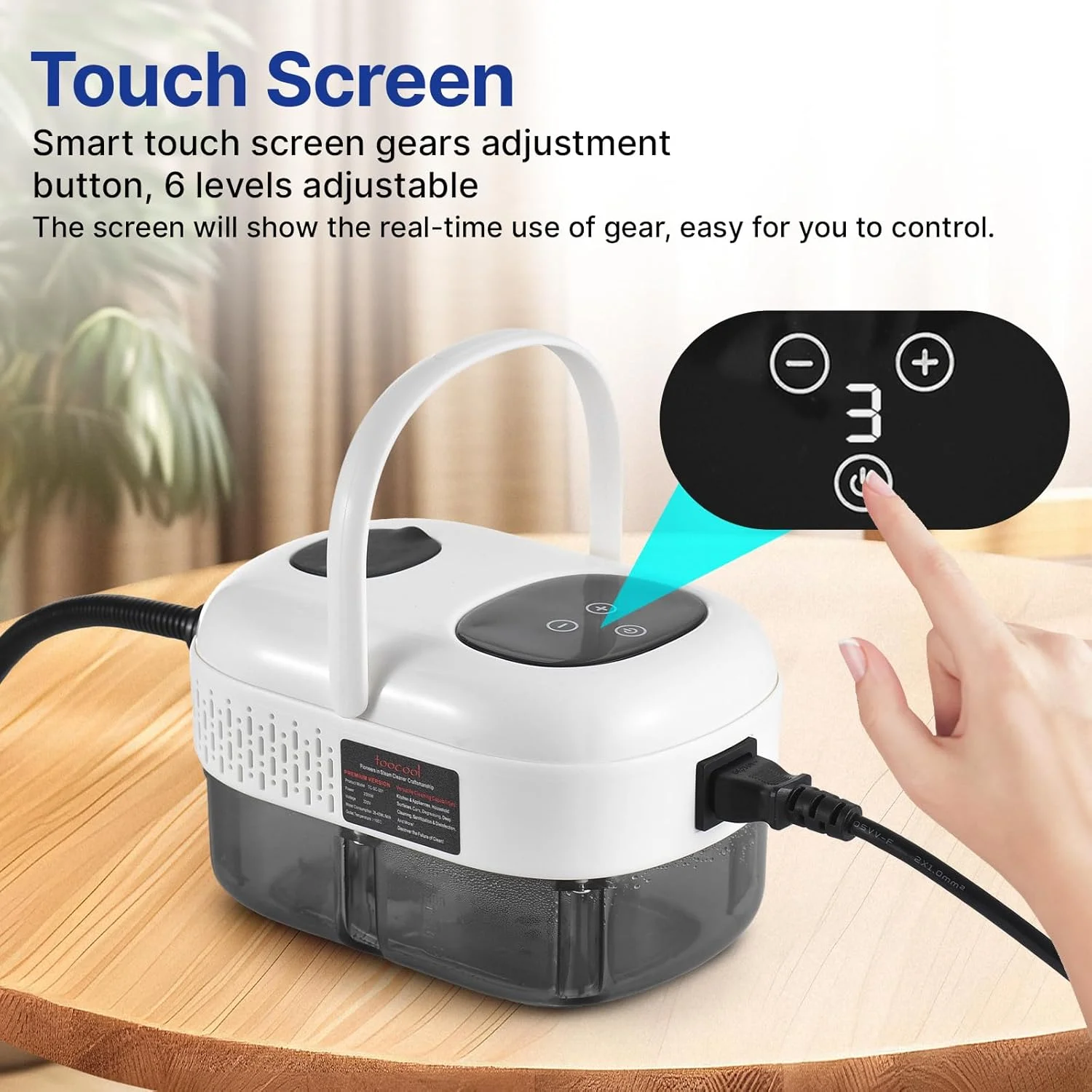 بخارشوی دستی چند منظوره پپیسکی با 8 عدد لوازم جانبی، صفحه لمسی هوشمند، 6 سطح قابل تنظیم، بخارشوی عمیق با دسته قابل حمل برای لباس، ماشین، شیشه، پنجره، آشپزخانه بخارشوی دستی چند منظوره پپیسکی با 8 عدد لوازم جانبی، صفحه لمسی هوشمند، 6 سطح قابل تنظیم، بخارشوی عمیق با دسته قابل حمل برای لباس، ماشین، شیشه، پنجره، آشپزخانه