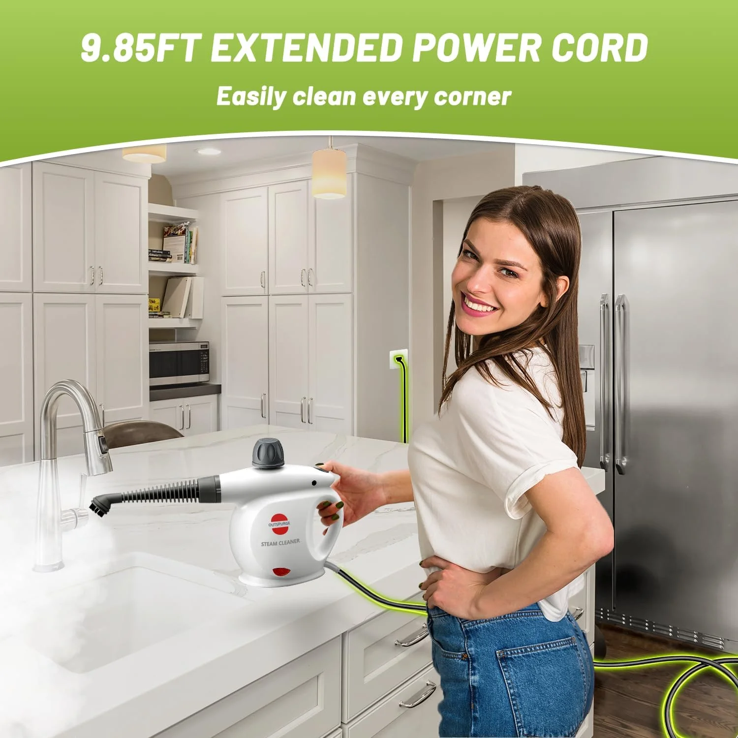 بخارشوی چند منظوره قابل حمل با 13 لوازم جانبی، قفل ایمنی، بخارشوی برای تمیز کردن کف، اثاثه یا لوازم داخلی، درزها، پنجره ها، مبل ها و ماشین بخارشوی چند منظوره قابل حمل با 13 لوازم جانبی، قفل ایمنی، بخارشوی برای تمیز کردن کف، اثاثه یا لوازم داخلی، درزها، پنجره ها، مبل ها و ماشین