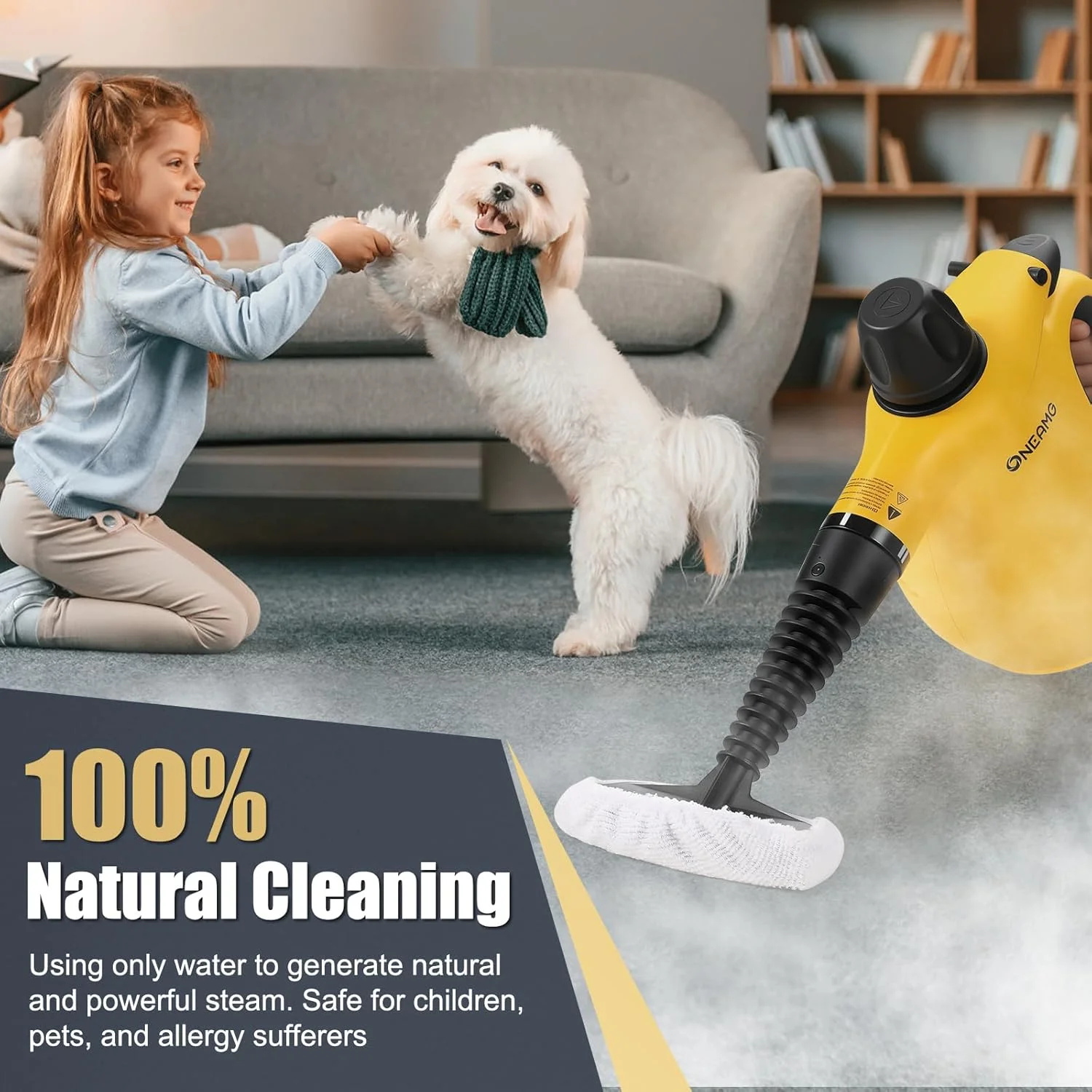 بخارشوی دستی تحت فشار OneAmg - بخارشوی قدرتمند 1050 واتی برای دوغاب، چربی اجاق گاز و کپک حمام با 10 قطعه جانبی | گرم شدن در 3 دقیقه، مخزن 450 میلی لیتری | دمای گرمایش 221 درجه فارنهایت، قفل ایمنی بخارشوی دستی تحت فشار OneAmg - بخارشوی قدرتمند 1050 واتی برای دوغاب، چربی اجاق گاز و کپک حمام با 10 قطعه جانبی | گرم شدن در 3 دقیقه، مخزن 450 میلی لیتری | دمای گرمایش 221 درجه فارنهایت، قفل ایمنی