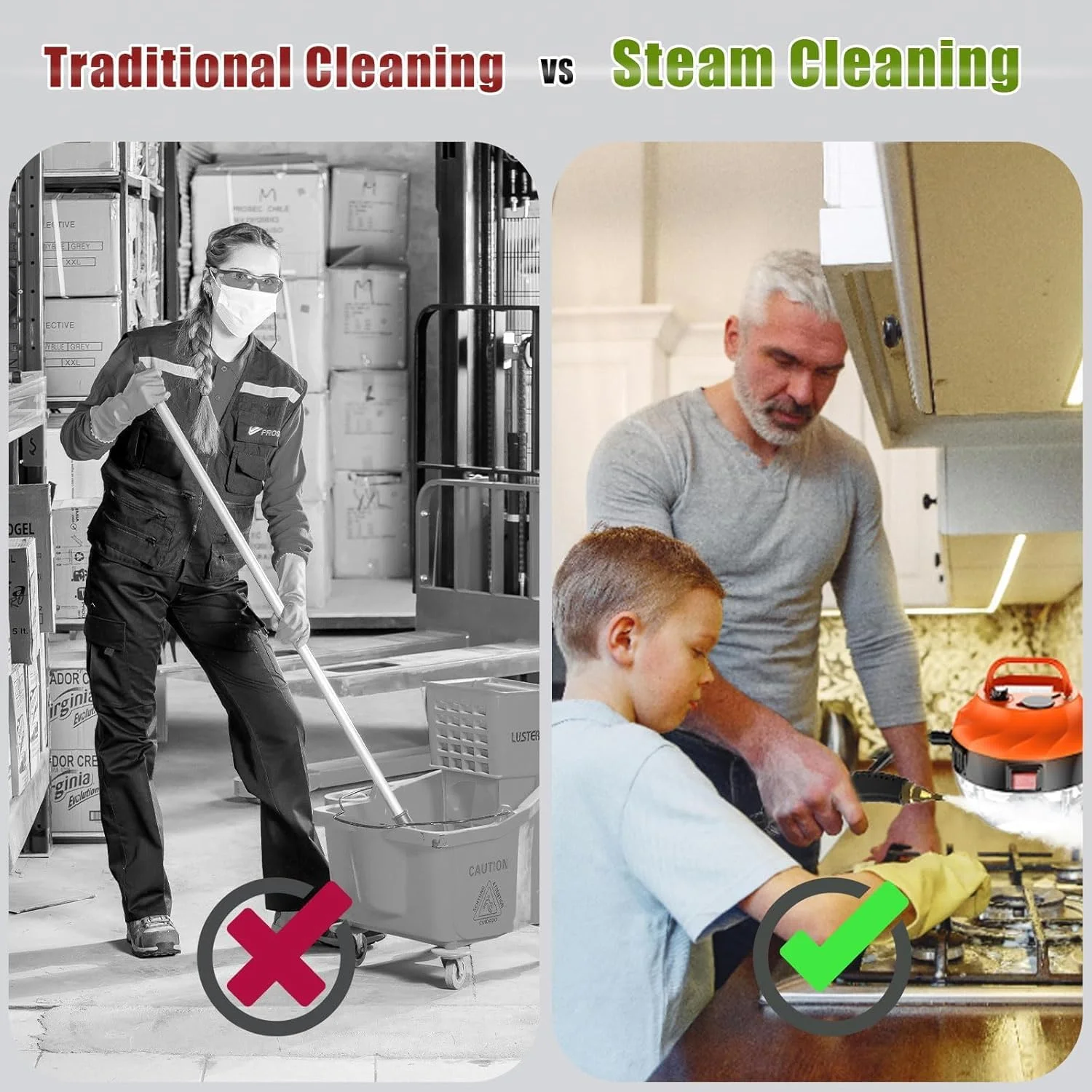 بخارشوی دستی قابل حمل با فشار بالا 2500 وات با قابلیت تنظیم 6 سرعته، مخزن بزرگ و برس های متعدد برای خانه، ماشین، کاشی، دوغاب و اثاثه یا لوازم داخلی - نارنجی بخارشوی دستی قابل حمل با فشار بالا 2500 وات با قابلیت تنظیم 6 سرعته، مخزن بزرگ و برس های متعدد برای خانه، ماشین، کاشی، دوغاب و اثاثه یا لوازم داخلی - نارنجی