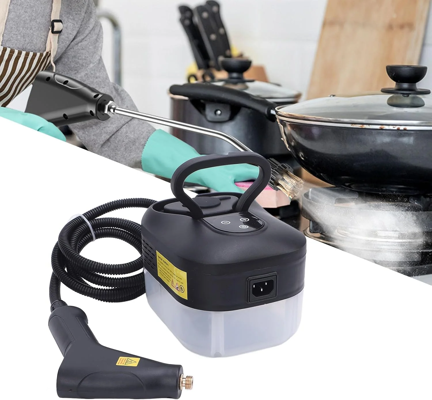 دستگاه بخار شوی قابل حمل 1500 وات با 6 تنظیمات قابل تنظیم، 3 برس، طراحی جمع و جور، مناسب برای اجاق گاز، دیوار، اسباب بازی، کباب پز، پنجره، فرش دستگاه بخار شوی قابل حمل 1500 وات با 6 تنظیمات قابل تنظیم، 3 برس، طراحی جمع و جور، مناسب برای اجاق گاز، دیوار، اسباب بازی، کباب پز، پنجره، فرش