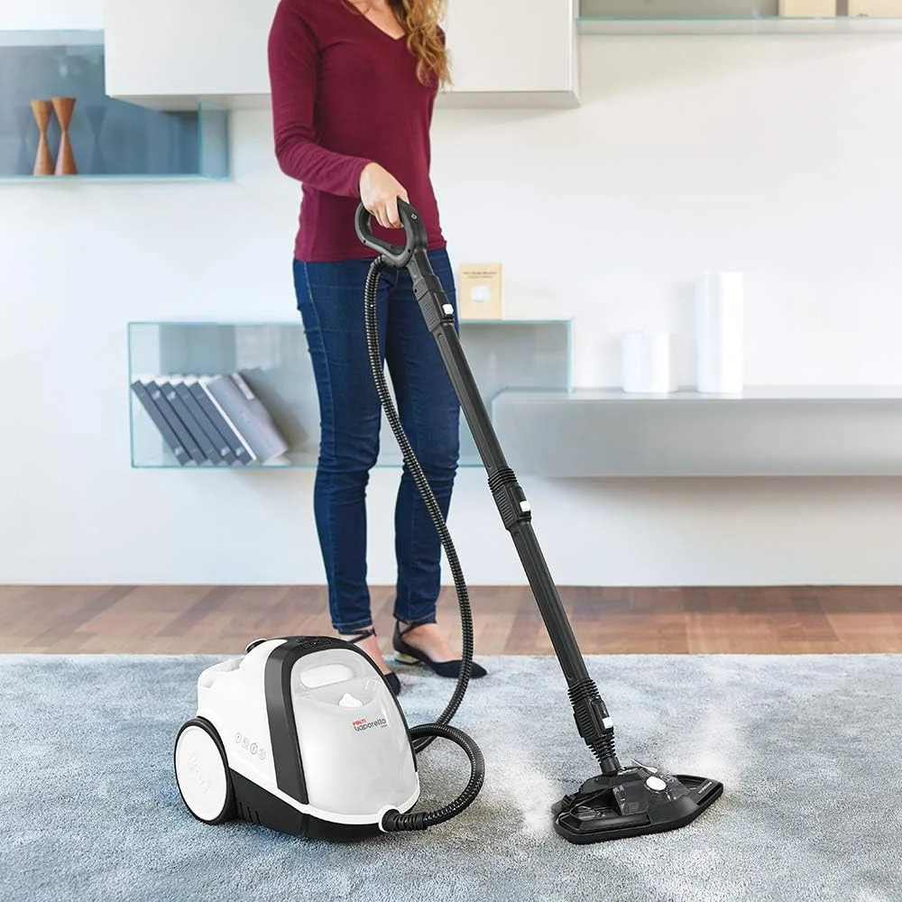 بخارشوی پولتی Vaporetto Smart 120 با دیگ بخار فشار قوی 4 بار، گرم شدن در 2 دقیقه، خود مختاری نامحدود، 14 لوازم جانبی