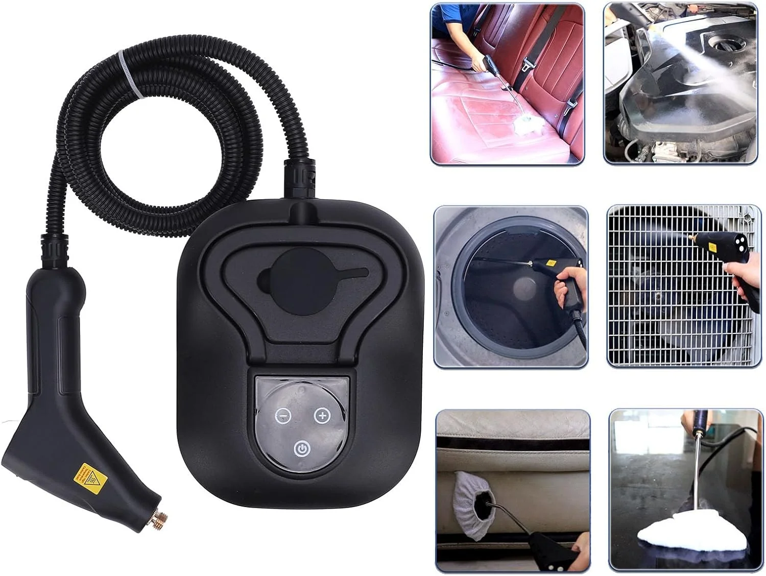 دستگاه بخار شوی قابل حمل 1500 وات با 6 تنظیمات قابل تنظیم، 3 برس، طراحی جمع و جور، مناسب برای اجاق گاز، دیوار، اسباب بازی، کباب پز، پنجره، فرش دستگاه بخار شوی قابل حمل 1500 وات با 6 تنظیمات قابل تنظیم، 3 برس، طراحی جمع و جور، مناسب برای اجاق گاز، دیوار، اسباب بازی، کباب پز، پنجره، فرش