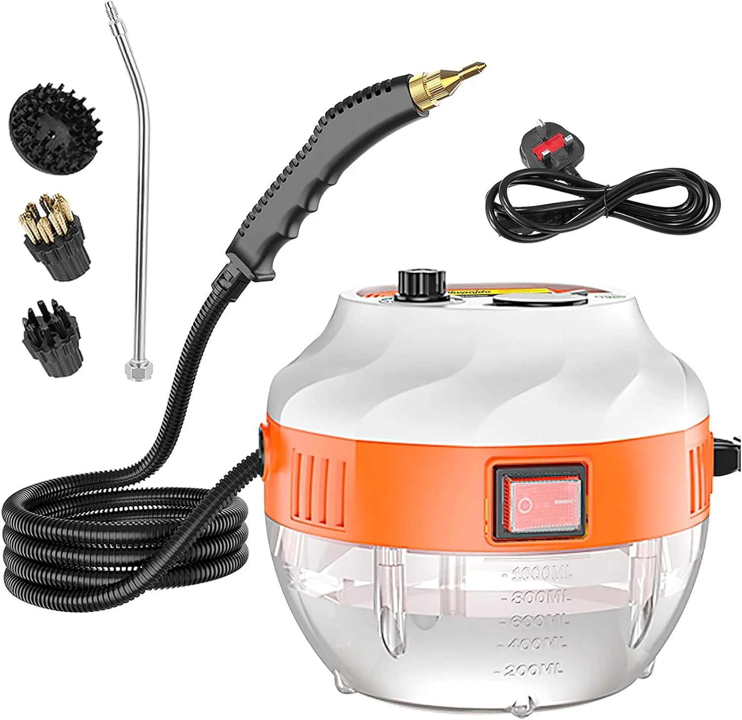 بخارشوی پونیکوزی، بخارشوی پرفشار با دمای بالا 3800 وات به همراه 3 سری برس، بخارشوی دستی قابل حمل برای آشپزخانه، حمام، فرش، خودرو و کاشی