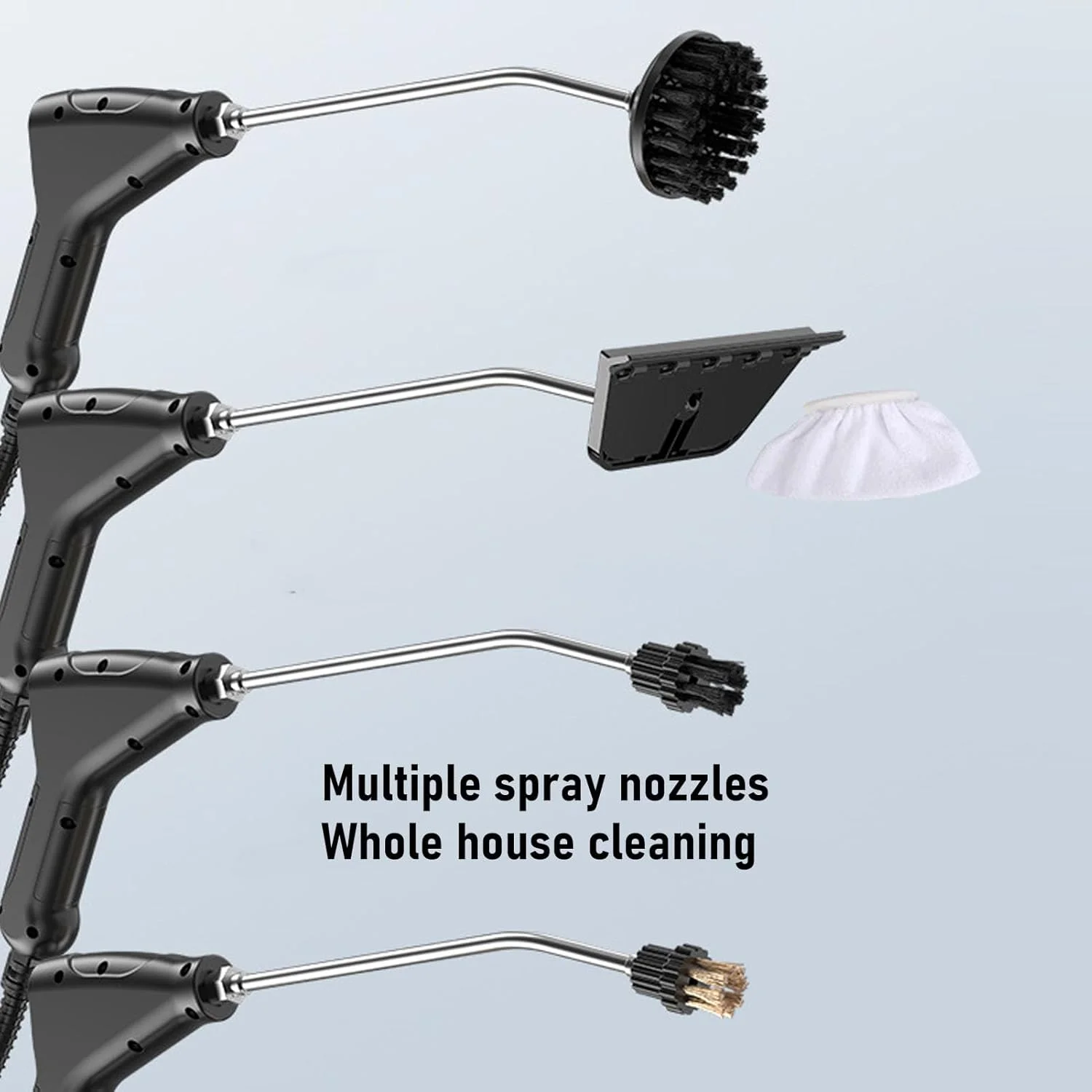 دستگاه بخار شوی قابل حمل 1500 وات با 6 تنظیمات قابل تنظیم، 3 برس، طراحی جمع و جور، مناسب برای اجاق گاز، دیوار، اسباب بازی، کباب پز، پنجره، فرش دستگاه بخار شوی قابل حمل 1500 وات با 6 تنظیمات قابل تنظیم، 3 برس، طراحی جمع و جور، مناسب برای اجاق گاز، دیوار، اسباب بازی، کباب پز، پنجره، فرش