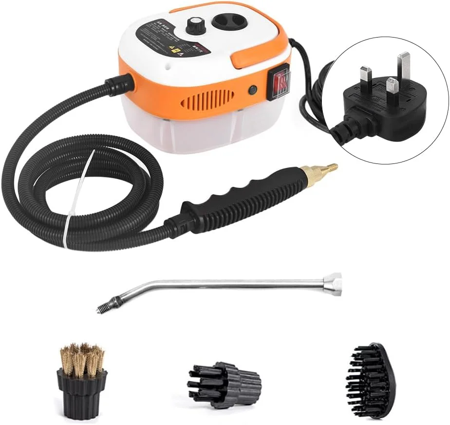 دستگاه بخارشوی دستی قابل حمل 2500 وات با فشار بالا و سری های برس دار برای آشپزخانه، مبلمان، حمام و خودرو
