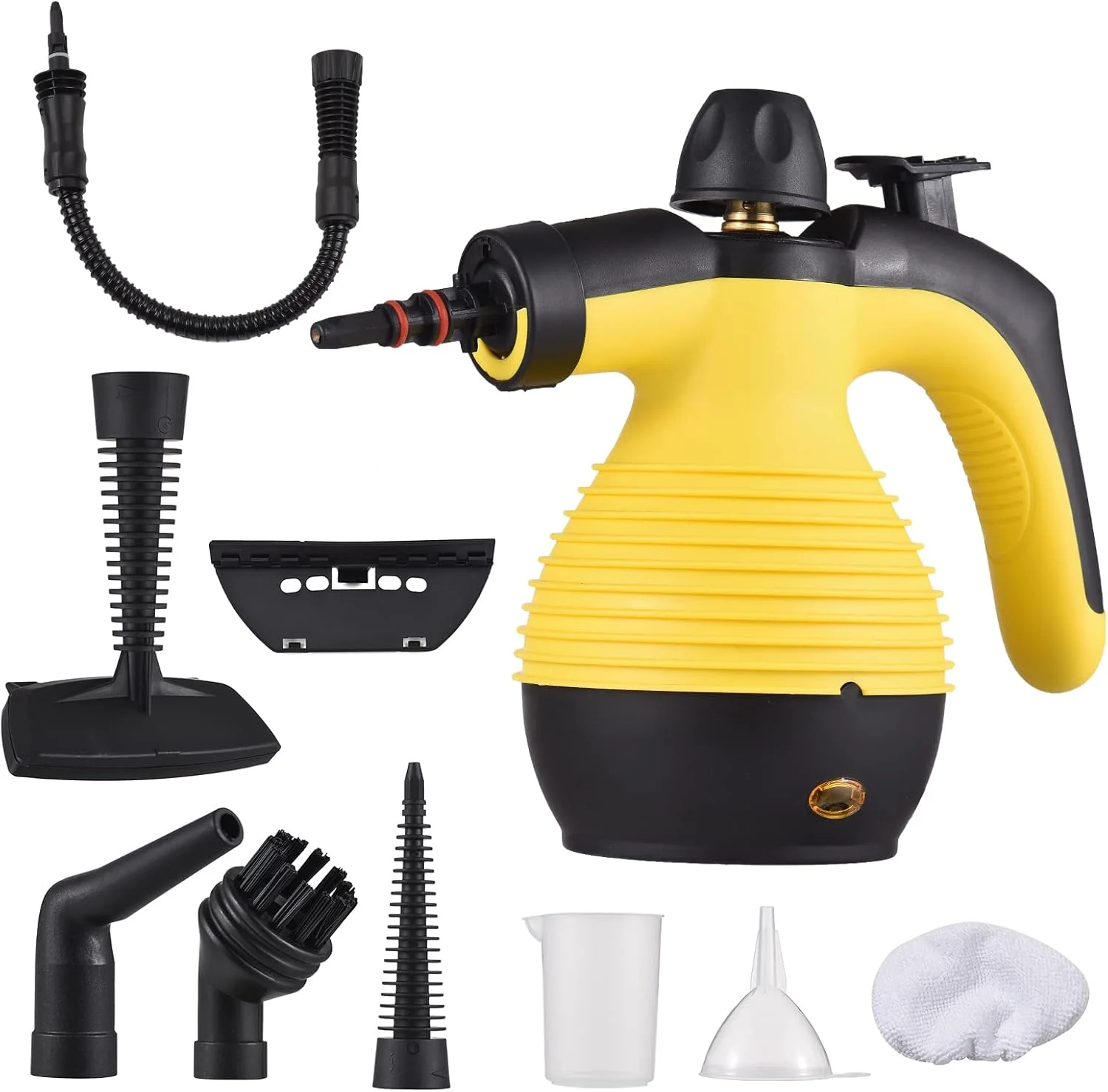 بخارشوی دستی قابل حمل HELEMIY 1050W چند منظوره با فشار بالا و دمای بالا به همراه 9 عدد لوازم جانبی برای آشپزخانه، مبل، حمام، ماشین و پنجره