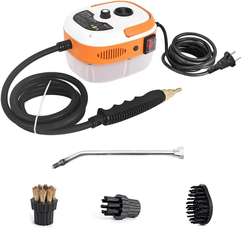 دستگاه تمیز کننده بخار دستی قابل حمل 2500 وات با فشار بالا و سری های برس دار برای آشپزخانه، مبلمان، حمام، خودرو و منزل دستگاه تمیز کننده بخار دستی قابل حمل 2500 وات با فشار بالا و سری های برس دار برای آشپزخانه، مبلمان، حمام، خودرو و منزل