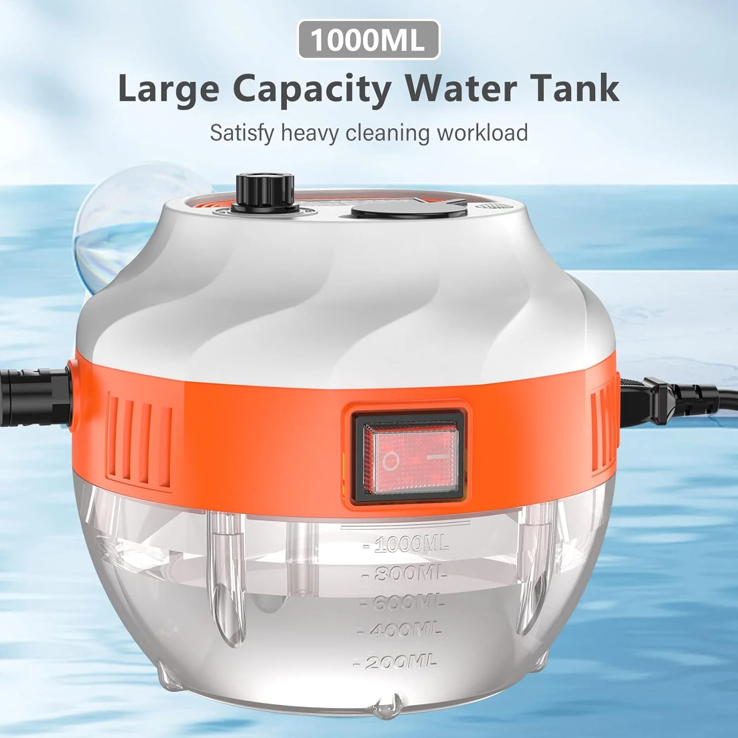 دستگاه بخارشوی دستی قابل حمل 2500 وات با فشار بالا و سری های برس دار برای آشپزخانه، مبلمان، حمام و خودرو