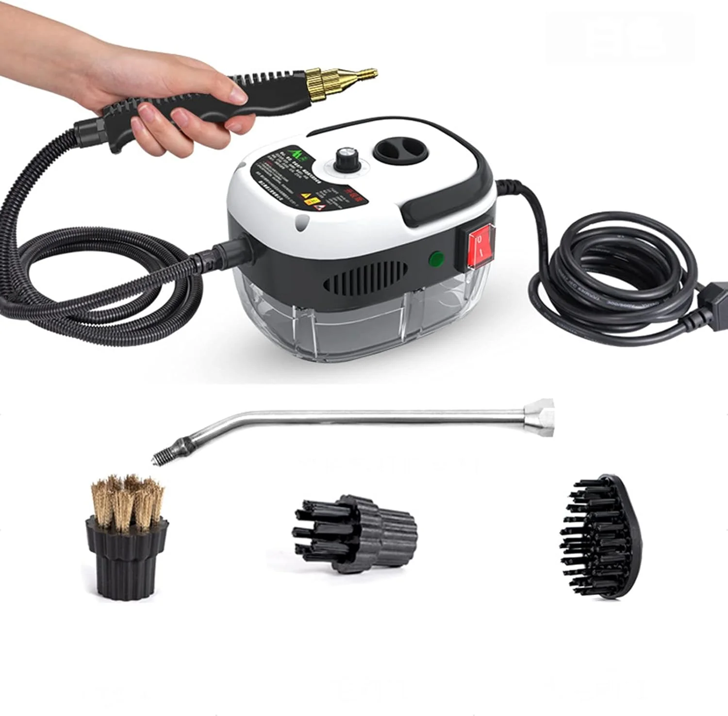 دستگاه بخار شوی پرفشار 2500 وات، قابل حمل، پمپ اتوماتیک، مناسب برای آشپزخانه، حمام، مبلمان و خودرو