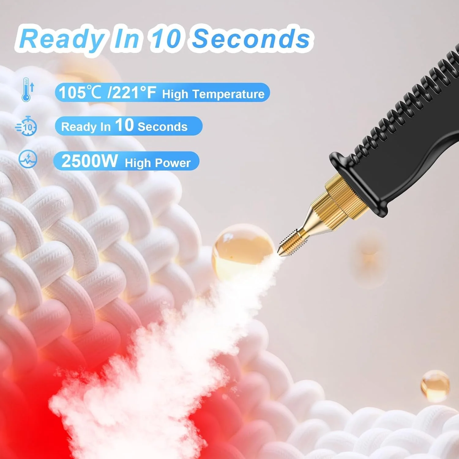 بخارشوی با صفحه لمسی هوشمند، بخار شوی پرقدرت 1500 میلی لیتری با فشار بالا برای تمیز کردن، بخارشوی خانگی قابل حمل برای تمیز کردن خانه، بخارشوی دستی برای آشپزخانه، حمام، خودرو