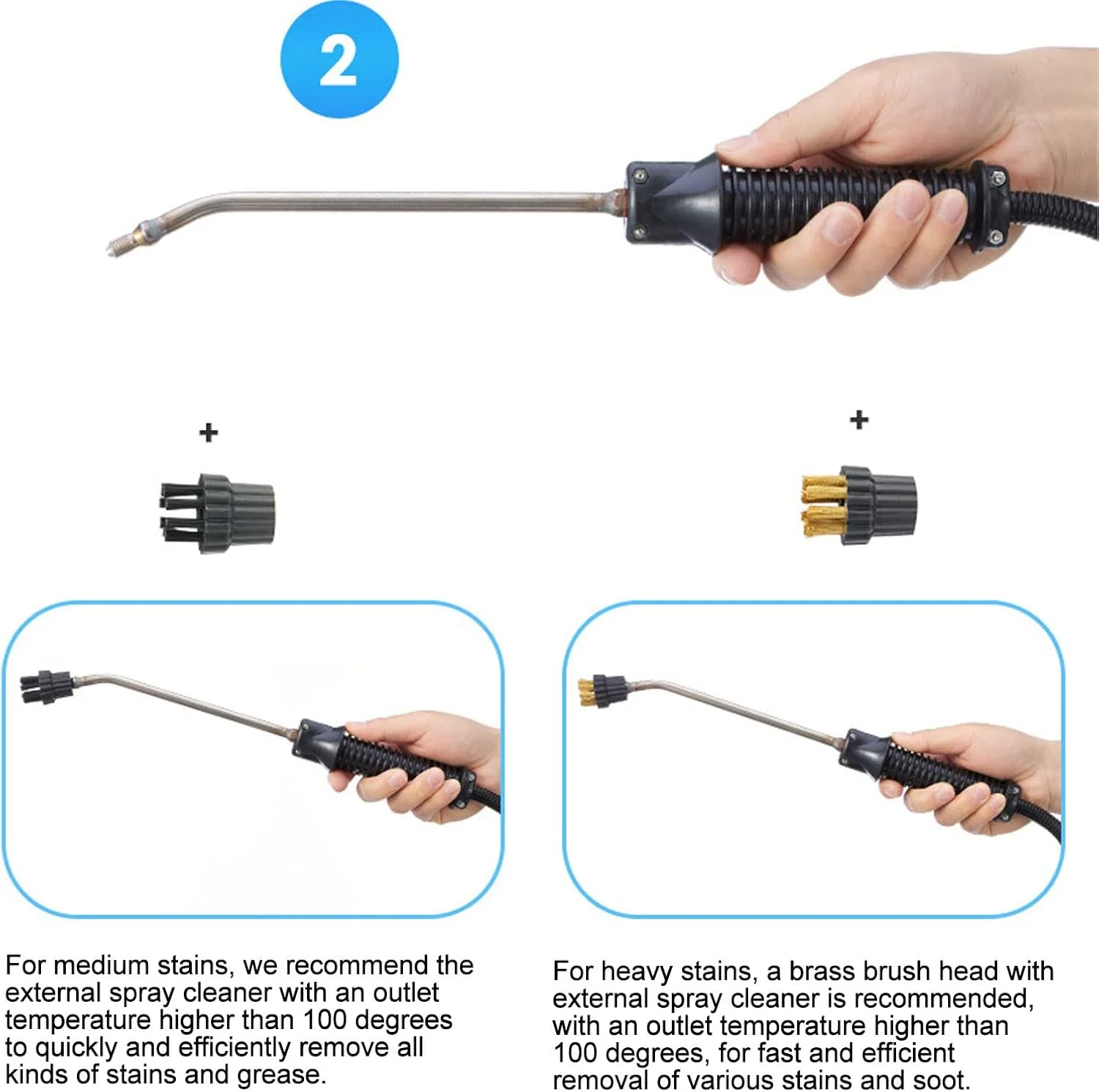 دستگاه نظافت با دمای بالا PSVTAS، محافظت کارآمد در برابر نشت، بخارشوی تبخیر فوری 220 ولت، صرفه جویی در انرژی برای هود آشپزخانه