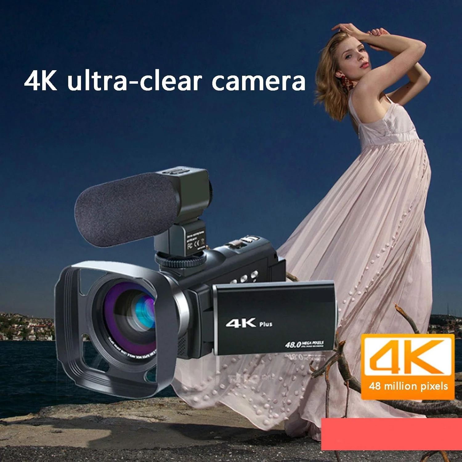 دوربین فیلمبرداری برای یوتیوب، FHD 4K 30FPS 48MP دوربین ولاگینگ زوم دیجیتال 16 برابر 3.0 اینچی با میکروفون و ریموت، دوربین ولاگینگ قابل حمل با امکانات فراوان دوربین فیلمبرداری برای یوتیوب، FHD 4K 30FPS 48MP دوربین ولاگینگ زوم دیجیتال 16 برابر 3.0 اینچی با میکروفون و ریموت، دوربین ولاگینگ قابل حمل با امکانات فراوان
