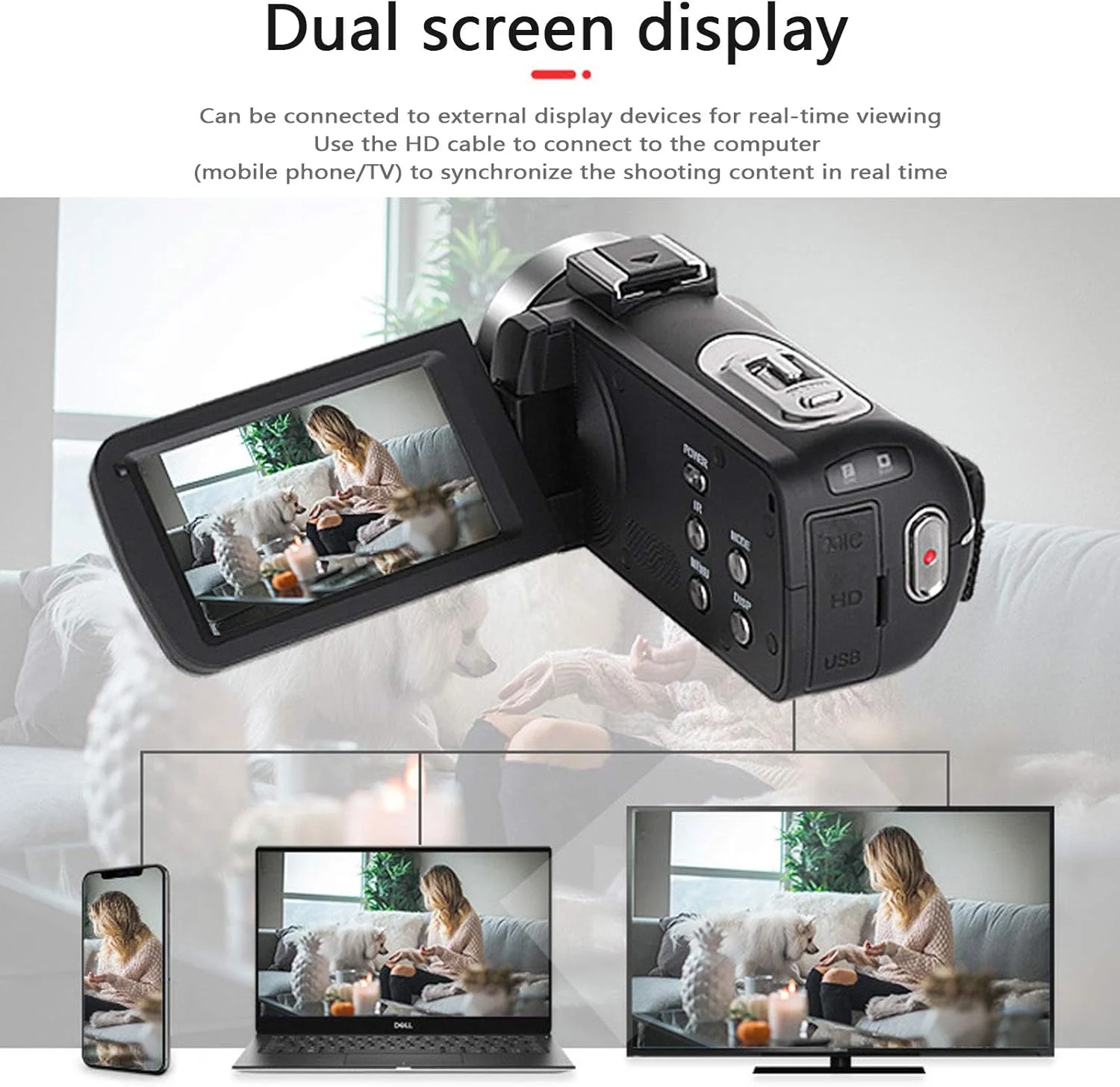 دوربین فیلمبرداری 4K 56 مگاپیکسلی با دید در شب مادون قرمز، وای فای، میکروفون، لنز واید انگل و آفتابگیر، آبی دوربین فیلمبرداری 4K 56 مگاپیکسلی با دید در شب مادون قرمز، وای فای، میکروفون، لنز واید انگل و آفتابگیر، آبی