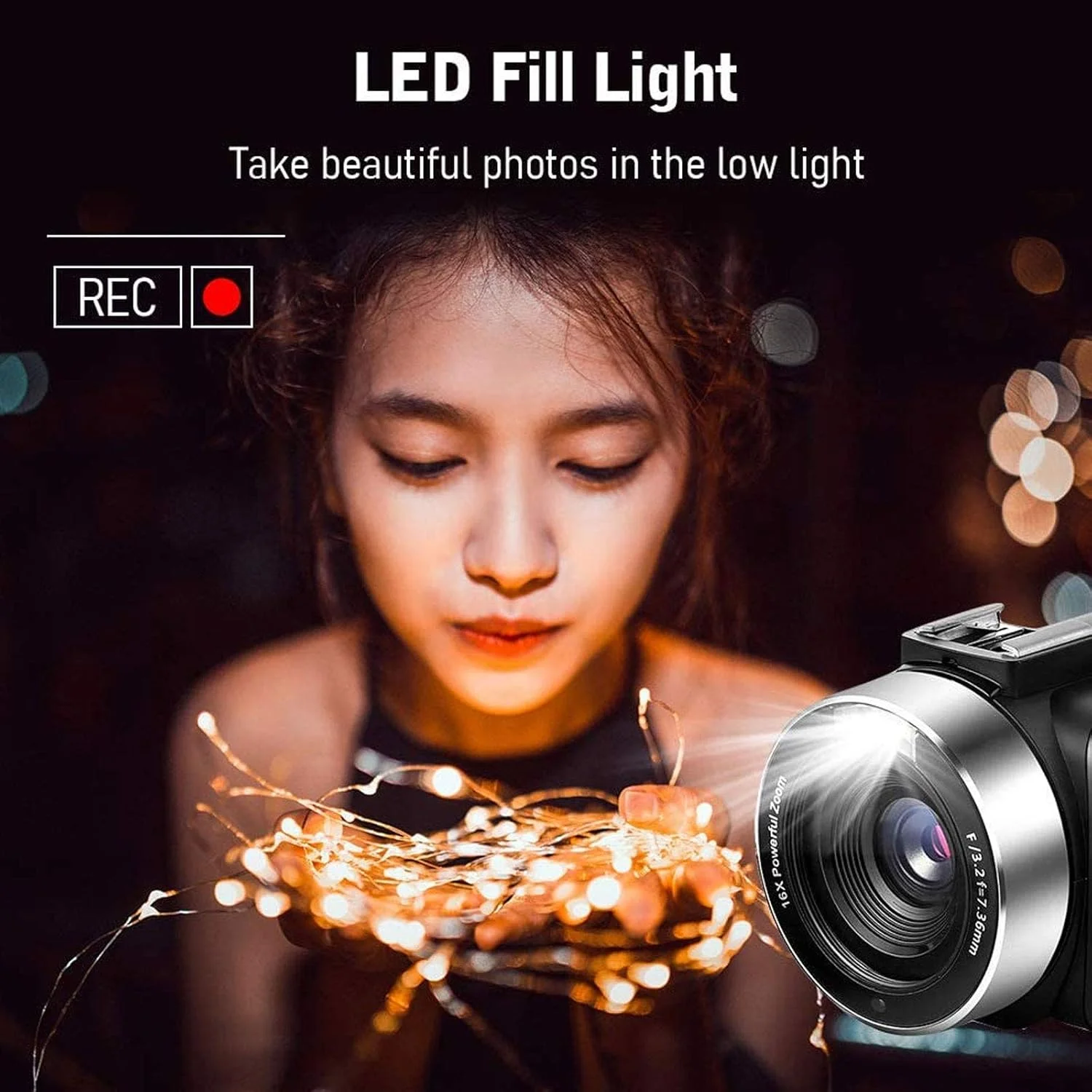 دوربین فیلمبرداری 0 درجه سانتیگراد مناسب فضای باز، دوربین دیجیتال فیلمبرداری یوتیوب HD 4K 24MP با زوم دیجیتال 16 برابر، صفحه نمایش 3 اینچی چرخان، ضبط کننده ویدیو با دید در شب و عملکرد مکث، تایم لپس و حرکت آهسته، B دوربین فیلمبرداری 0 درجه سانتیگراد مناسب فضای باز، دوربین دیجیتال فیلمبرداری یوتیوب HD 4K 24MP با زوم دیجیتال 16 برابر، صفحه نمایش 3 اینچی چرخان، ضبط کننده ویدیو با دید در شب و عملکرد مکث، تایم لپس و حرکت آهسته، B