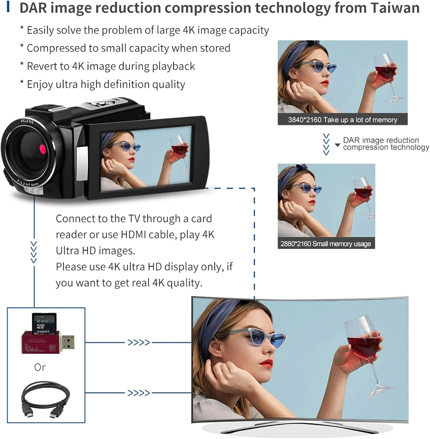 دوربین فیلمبرداری 4K HD دیجیتال مناسب فضای باز با قابلیت ضبط ویدیو، تایمر خودکار 30 مگاپیکسلی، به همراه ریموت کنترل، میکروفون و عملکرد وب کم، ضبط و ذخیره چند رسانه ای، بهترین انتخاب دوربین فیلمبرداری 4K HD دیجیتال مناسب فضای باز با قابلیت ضبط ویدیو، تایمر خودکار 30 مگاپیکسلی، به همراه ریموت کنترل، میکروفون و عملکرد وب کم، ضبط و ذخیره چند رسانه ای، بهترین انتخاب