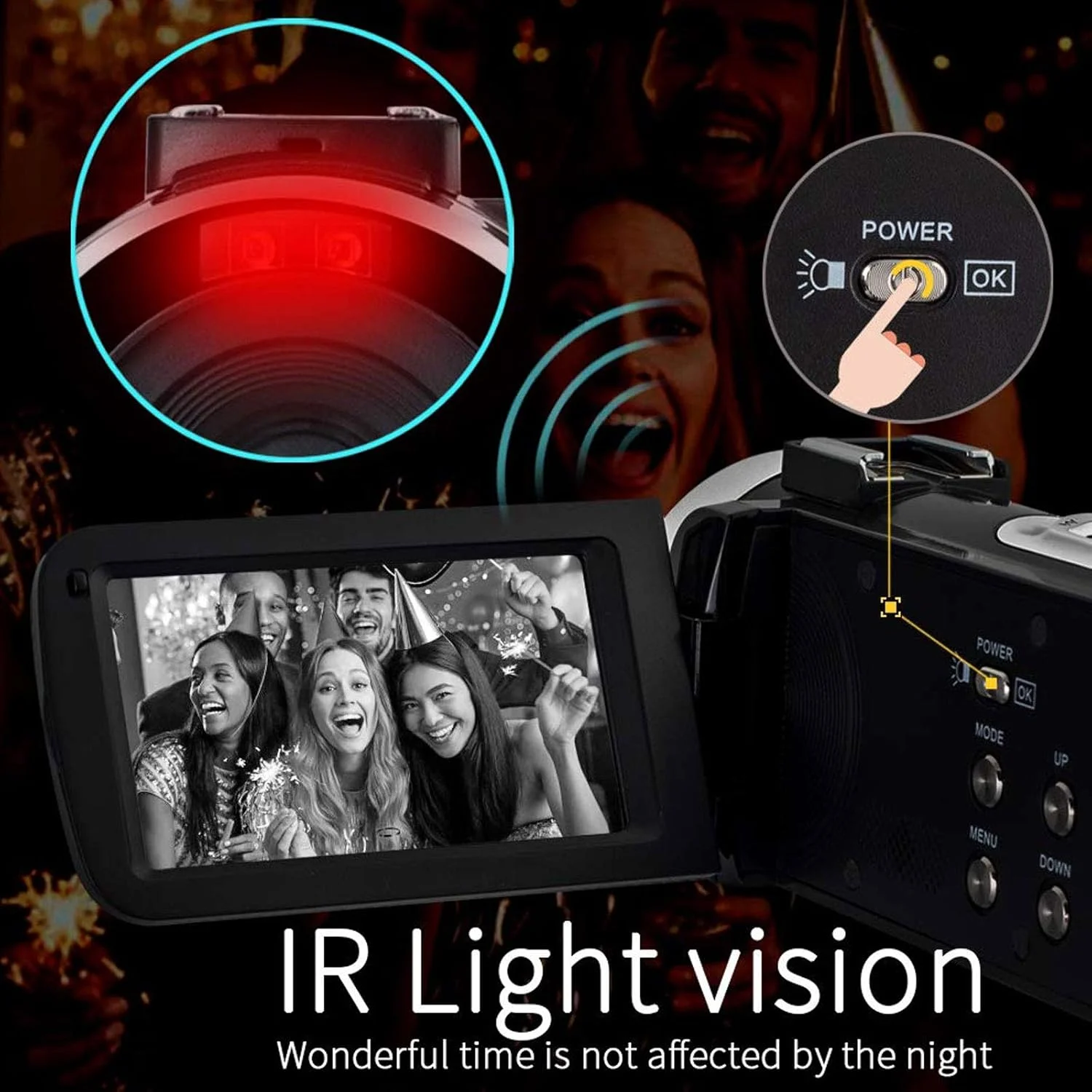 دوربین فیلمبرداری 0 درجه سانتیگراد مناسب فضای باز، دوربین دیجیتال فیلمبرداری یوتیوب HD 4K 24MP با زوم دیجیتال 16 برابر، صفحه نمایش 3 اینچی چرخان، ضبط کننده ویدیو با دید در شب و عملکرد مکث، تایم لپس و حرکت آهسته، B دوربین فیلمبرداری 0 درجه سانتیگراد مناسب فضای باز، دوربین دیجیتال فیلمبرداری یوتیوب HD 4K 24MP با زوم دیجیتال 16 برابر، صفحه نمایش 3 اینچی چرخان، ضبط کننده ویدیو با دید در شب و عملکرد مکث، تایم لپس و حرکت آهسته، B