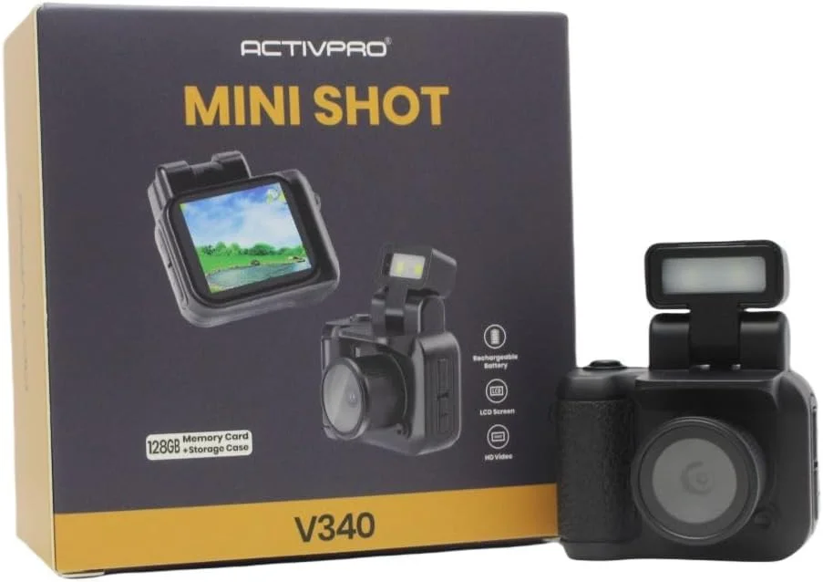 دوربین دیجیتال کوچک ActivPro با صفحه نمایش LCD، فلاش، 128 گیگابایت HD 1080p، دوربین فیلمبرداری قابل حمل Monoreflexes CMOS، ضبط کننده ویدیویی کامپکت Vintage با پشتیبانی از کارت SD/TF