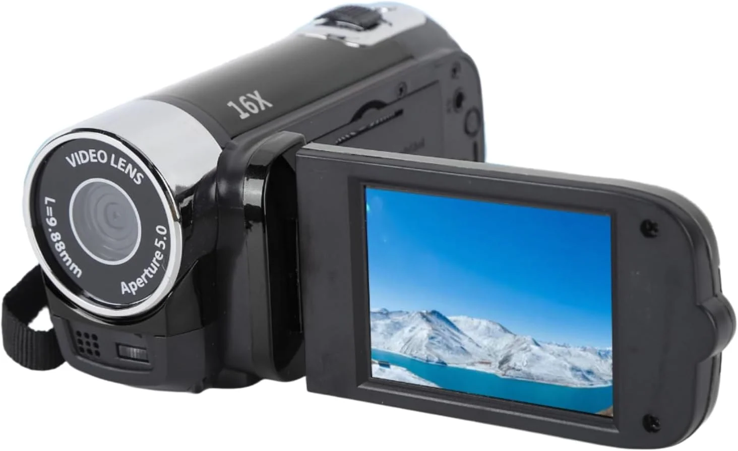 دوربین فیلمبرداری Annadue، دوربین دیجیتال HD 1080P 16MP با صفحه نمایش چرخان 2.7 اینچی TFT، زوم دیجیتال 16X، دوربین DV با کابل USB (مشکی)