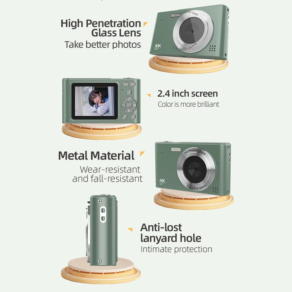 دوربین فیلمبرداری دیجیتال 4K اندور 48 مگاپیکسل با صفحه نمایش 2.4 اینچی، زوم دیجیتال 16 برابر، ضد لرزش، تشخیص چهره، جلوه زیبایی، تشخیص حرکت و فلاش داخلی به همراه باتری دوربین فیلمبرداری دیجیتال 4K اندور 48 مگاپیکسل با صفحه نمایش 2.4 اینچی، زوم دیجیتال 16 برابر، ضد لرزش، تشخیص چهره، جلوه زیبایی، تشخیص حرکت و فلاش داخلی به همراه باتری