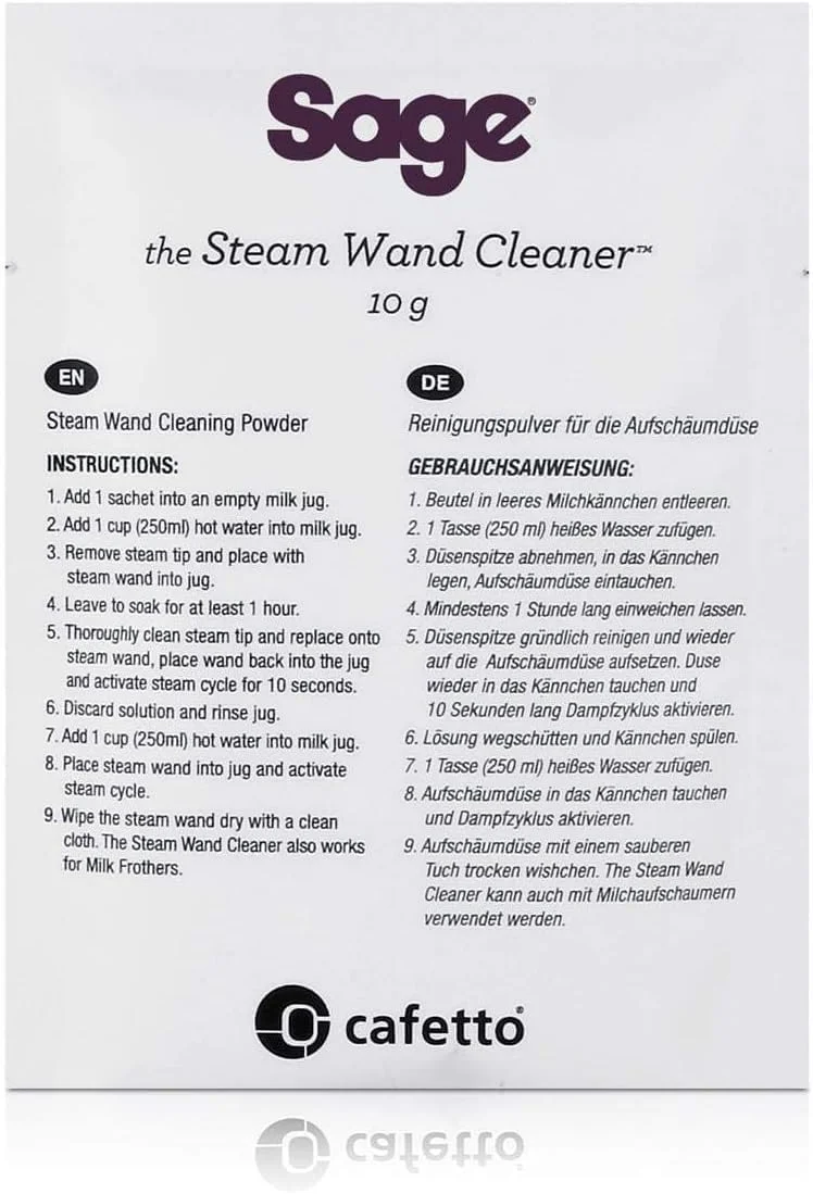 محلول تمیز کننده لوله بخار سیج - محلول تمیز کننده عمیق برای دستگاه های اسپرسو، سازگار با Oracle، Barista، Bambino و Dual Boiler - از بین برنده بقایای شیر، نگهداری بهداشتی