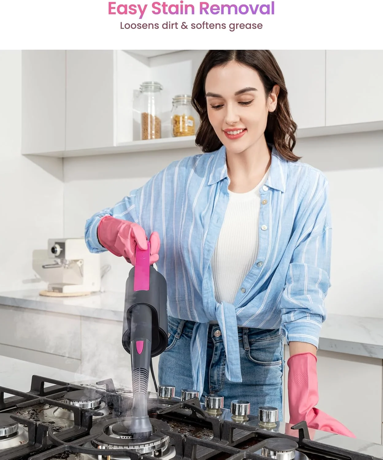 دستگاه بخارشوی شنلی با بخارگر دستی جداشدنی برای تمیز کردن کف چوب سخت/لمینت، کاشی و دوغاب، با لوازم جانبی چند منظوره 7 در 1 و پدهای میکروفیبر قابل شستشو دستگاه بخارشوی شنلی با بخارگر دستی جداشدنی برای تمیز کردن کف چوب سخت/لمینت، کاشی و دوغاب، با لوازم جانبی چند منظوره 7 در 1 و پدهای میکروفیبر قابل شستشو