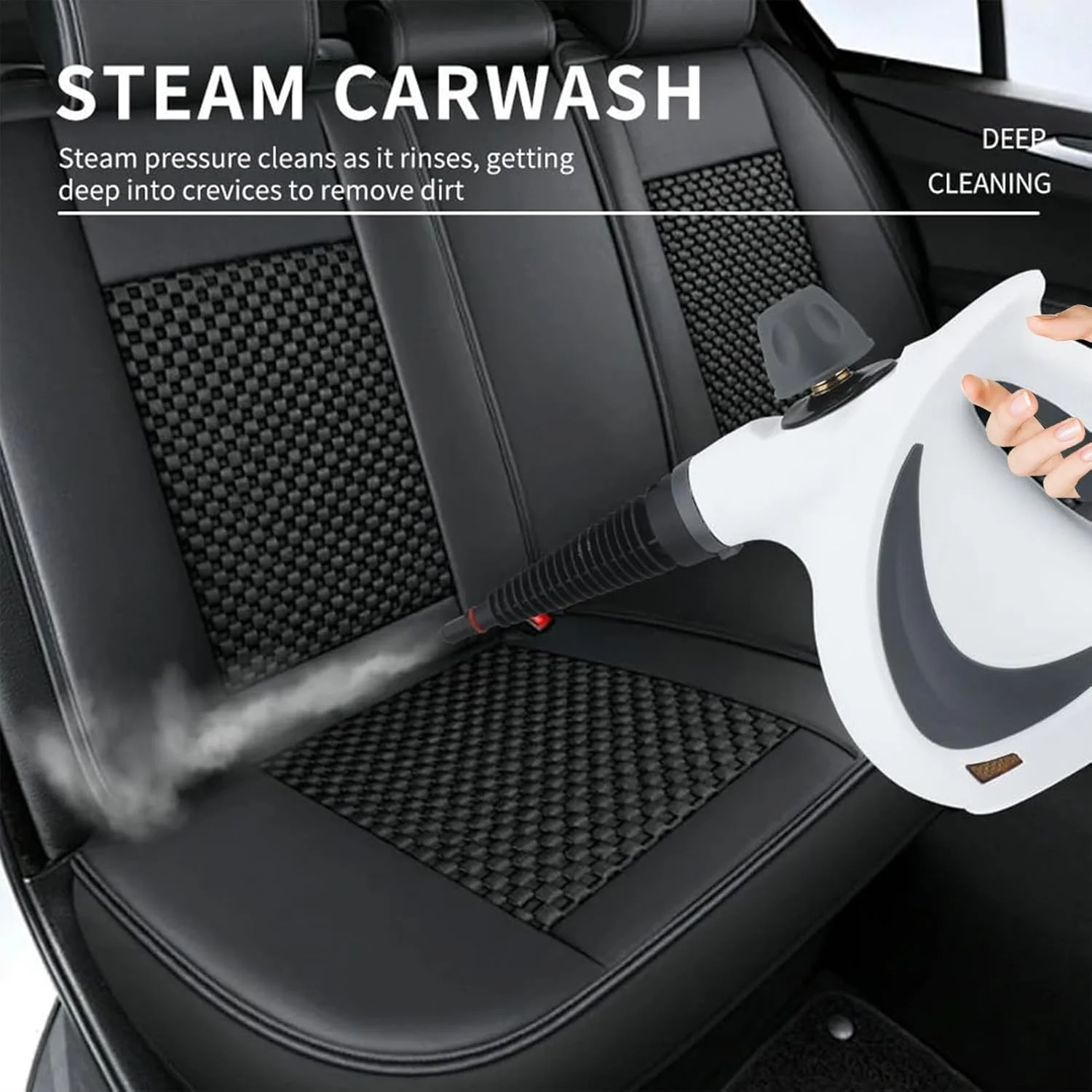 دستگاه بخارشوی دستی حرفه‌ای، دستگاه تمیزکننده برقی چند منظوره با 12 لوازم جانبی برای مبلمان، پارچه، چوب سخت، فرش، قالیچه، محل نگهداری حیوانات خانگی، کف و لباس