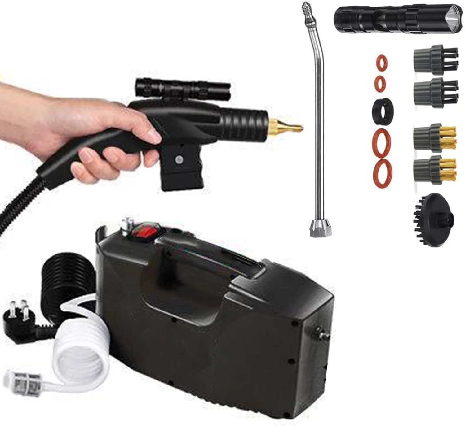 دستگاه بخار شوی فشار قوی با دمای بالا، دارای ۴ نازل، ۲۶۰۰-۳۰۰۰ وات، سیستم تمیز کننده حرفه ای قابل حمل، پمپاژ اتوماتیک برای مصارف خانگی و تجاری