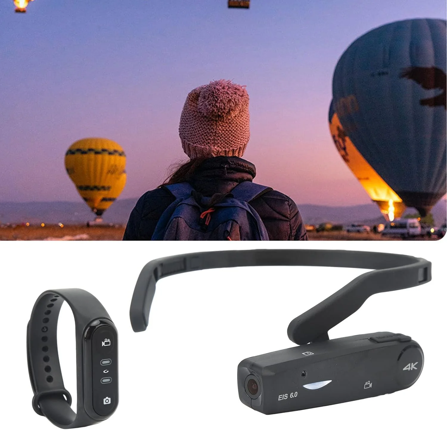 دوربین سر ASHATA، دوربین فیلمبرداری 4K FHD 1080P 60FPS، دوربین وب کم با زاویه دید 130 درجه، تثبیت کننده WIFI با کنترل از راه دور، نگهدارنده کارت دوربین سر ASHATA، دوربین فیلمبرداری 4K FHD 1080P 60FPS، دوربین وب کم با زاویه دید 130 درجه، تثبیت کننده WIFI با کنترل از راه دور، نگهدارنده کارت