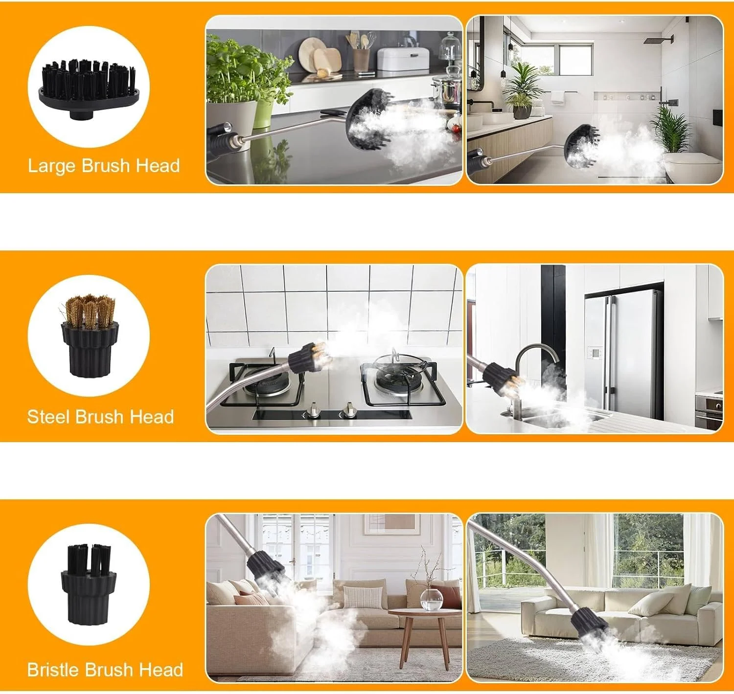 بخارشوی قابل حمل UPIKIT 3000W، مناسب برای مصارف خانگی، 4 لیتر، گرمایش سریع با دمای بالا، بخارشوی فشار قوی 4.5 بار، پاشش فوری بخار در 15 ثانیه، مناسب برای دستگاه دیتیلینگ خودرو