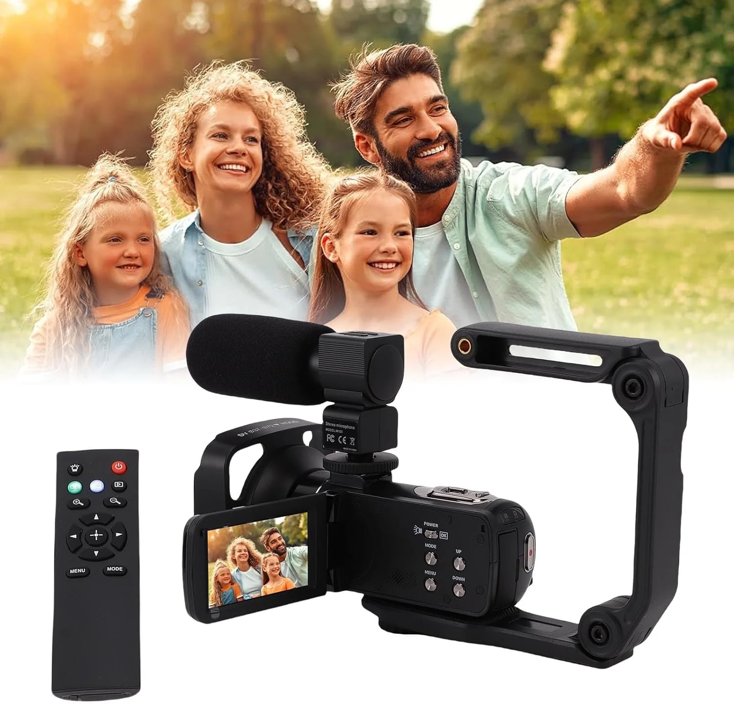 دوربین فیلمبرداری 4K Asixxsix، دوربین فیلمبرداری UHD 64 مگاپیکسلی با زوم دیجیتال 18 برابر، دوربین ولاگ 3 اینچی با تثبیت کننده دستی، میکروفون خارجی، ریموت، وب کم، کارت 32 گیگابایتی و 2 باتری دوربین فیلمبرداری 4K Asixxsix، دوربین فیلمبرداری UHD 64 مگاپیکسلی با زوم دیجیتال 18 برابر، دوربین ولاگ 3 اینچی با تثبیت کننده دستی، میکروفون خارجی، ریموت، وب کم، کارت 32 گیگابایتی و 2 باتری