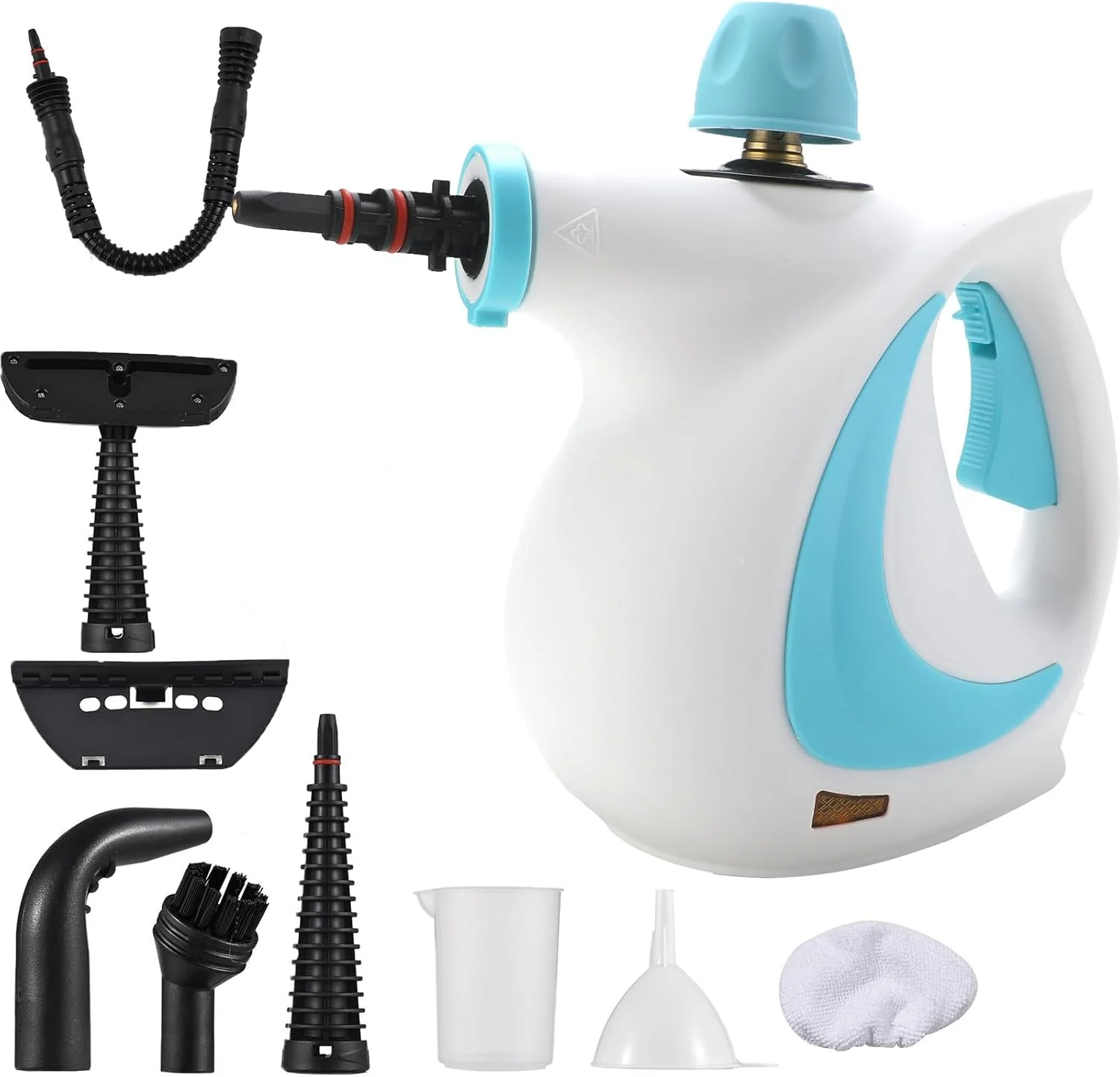 بخارشوی دستی چند منظوره Vaporista Steammaster، Laytic Steammaster Pro، تمیز کننده طبیعی بخار، با 9 لوازم جانبی، گرم شدن سریع، برای اثاثه یا لوازم داخلی، خودرو، کف، آشپزخانه و موارد دیگر (آبی)