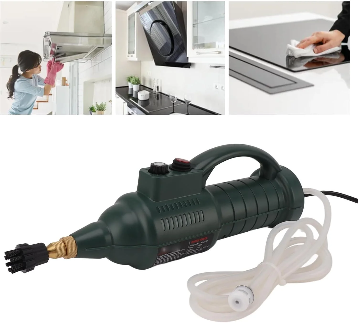 دستگاه بخار شوی دستی، بخارشوی تحت فشار 2500 واتی با 3 برس و 2 نازل، هوشمند برای آشپزخانه، مبلمان، مبل، از بین بردن کثیفی (سبز ارتشی دوشاخه آمریکایی (سبز ارتشی دوشاخه بریتانیایی 220 ولت) دستگاه بخار شوی دستی، بخارشوی تحت فشار 2500 واتی با 3 برس و 2 نازل، هوشمند برای آشپزخانه، مبلمان، مبل، از بین بردن کثیفی (سبز ارتشی دوشاخه آمریکایی (سبز ارتشی دوشاخه بریتانیایی 220 ولت)