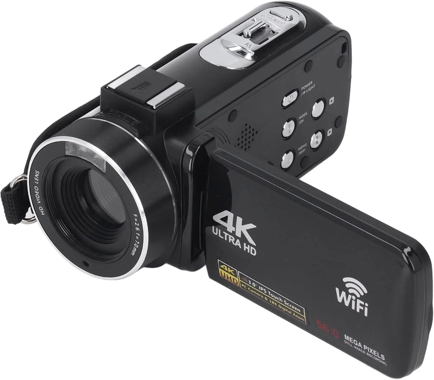 دوربین دیجیتال Bewinner، دوربین فیلمبرداری دیجیتال 4K Ultra HD، ضبط کننده دوربین دیجیتال WIFI، صفحه نمایش لمسی 3 اینچی دوربین زوم دیجیتال 18x، دوربین عکاسی ضبط ویدیو DV قابل حمل