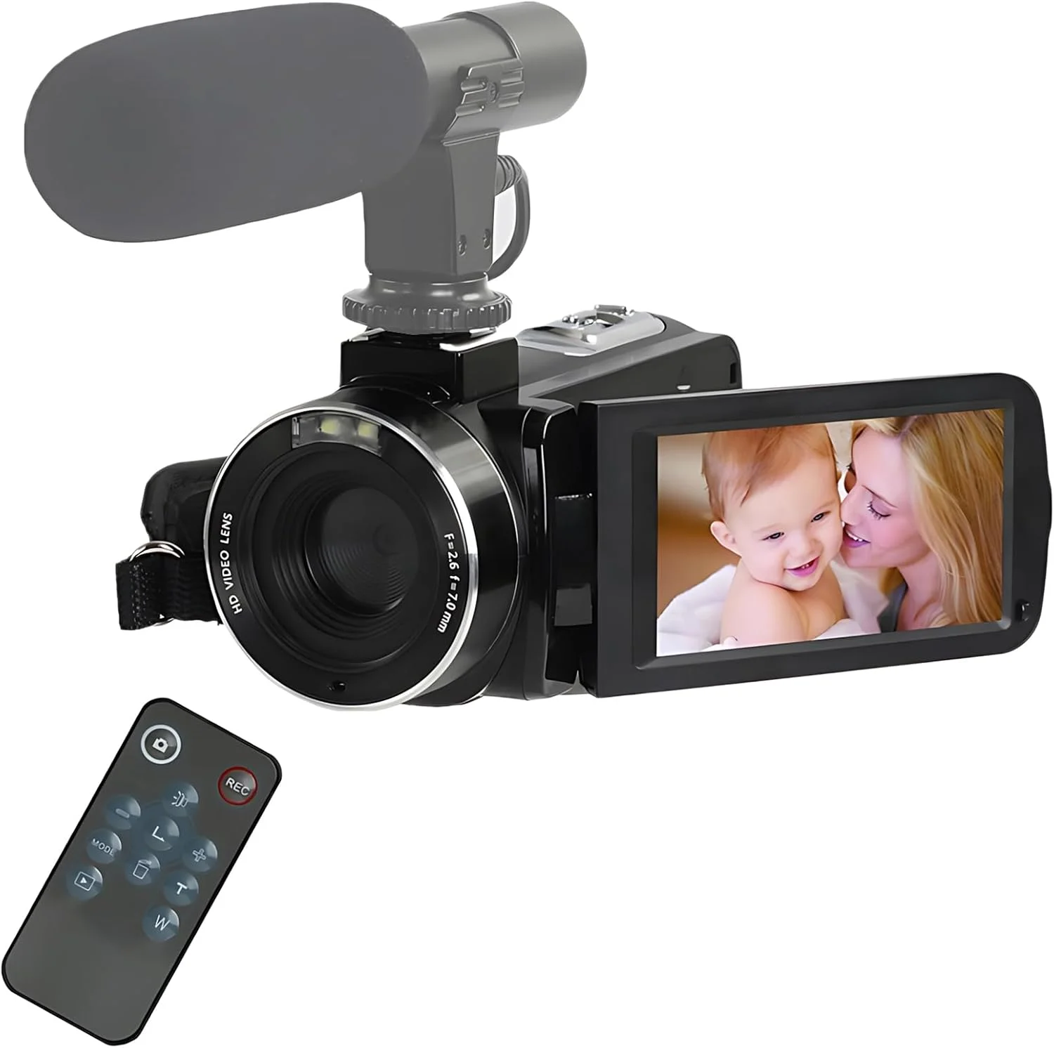 دوربین فیلمبرداری دیجیتال 30 مگاپیکسل با زوم دیجیتال 18X، دارای نور پرکننده، تایمر، عکسبرداری خودکار، صفحه نمایش چرخان 3 اینچی TFT و USB مناسب برای سفر و عروسی