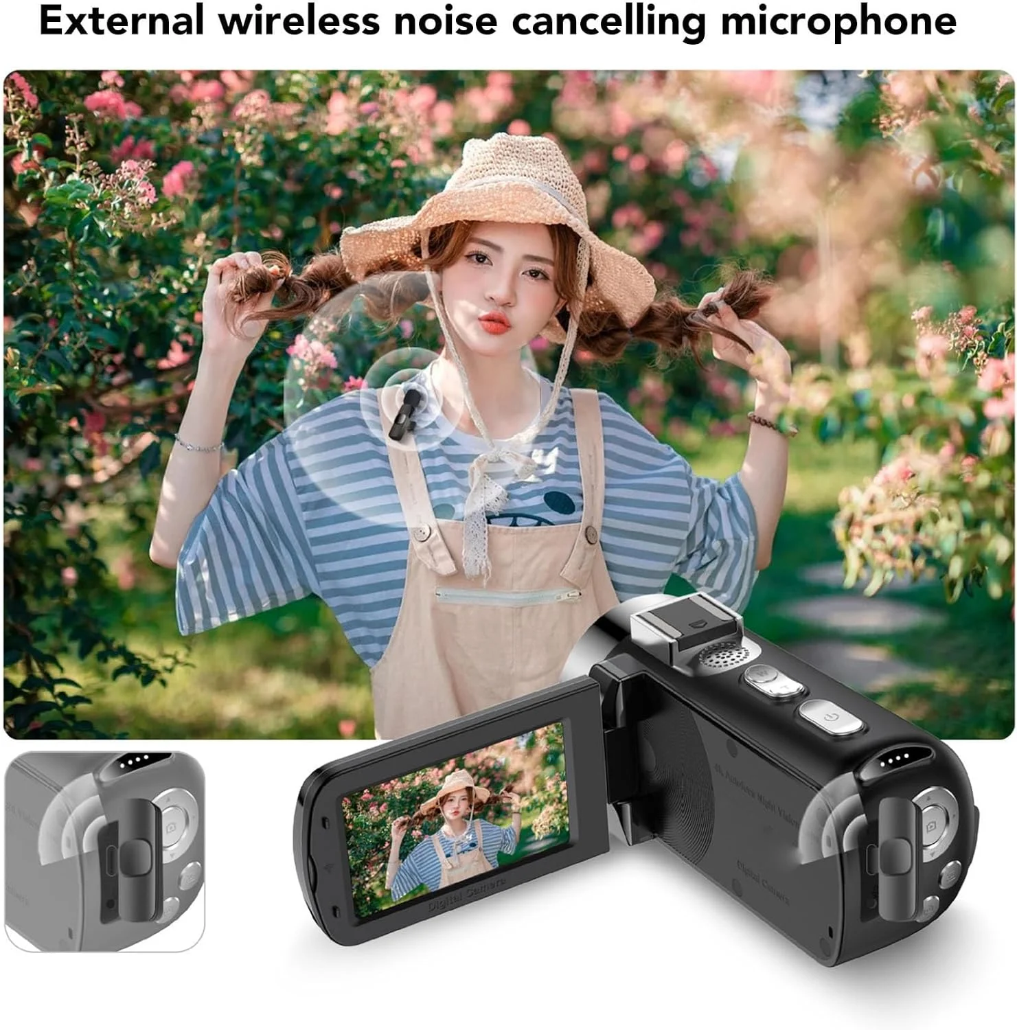 دوربین فیلمبرداری 4K Bewinner، ضبط کننده دیجیتال HD 64 مگاپیکسلی با WiFi، دوربین فیلمبرداری مسافرتی 4K جمع و جور، دوربین ولاگینگ مسافرتی با صفحه نمایش چرخان 3 اینچی و نور LED برای استفاده روزانه دوربین فیلمبرداری 4K Bewinner، ضبط کننده دیجیتال HD 64 مگاپیکسلی با WiFi، دوربین فیلمبرداری مسافرتی 4K جمع و جور، دوربین ولاگینگ مسافرتی با صفحه نمایش چرخان 3 اینچی و نور LED برای استفاده روزانه