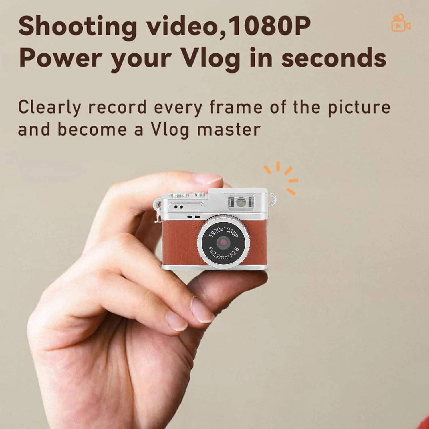 دوربین کوچک جاکلیدی Bewinner، دوربین مینیاتوری 2 مگاپیکسلی 1080P، دوربین های قدیمی کوچک FHD، دوربین فیلمبرداری میکرو قابل حمل با صفحه نمایش 0.96 اینچی برای عکس و فیلم سفر (قهوه ای) دوربین کوچک جاکلیدی Bewinner، دوربین مینیاتوری 2 مگاپیکسلی 1080P، دوربین های قدیمی کوچک FHD، دوربین فیلمبرداری میکرو قابل حمل با صفحه نمایش 0.96 اینچی برای عکس و فیلم سفر (قهوه ای)