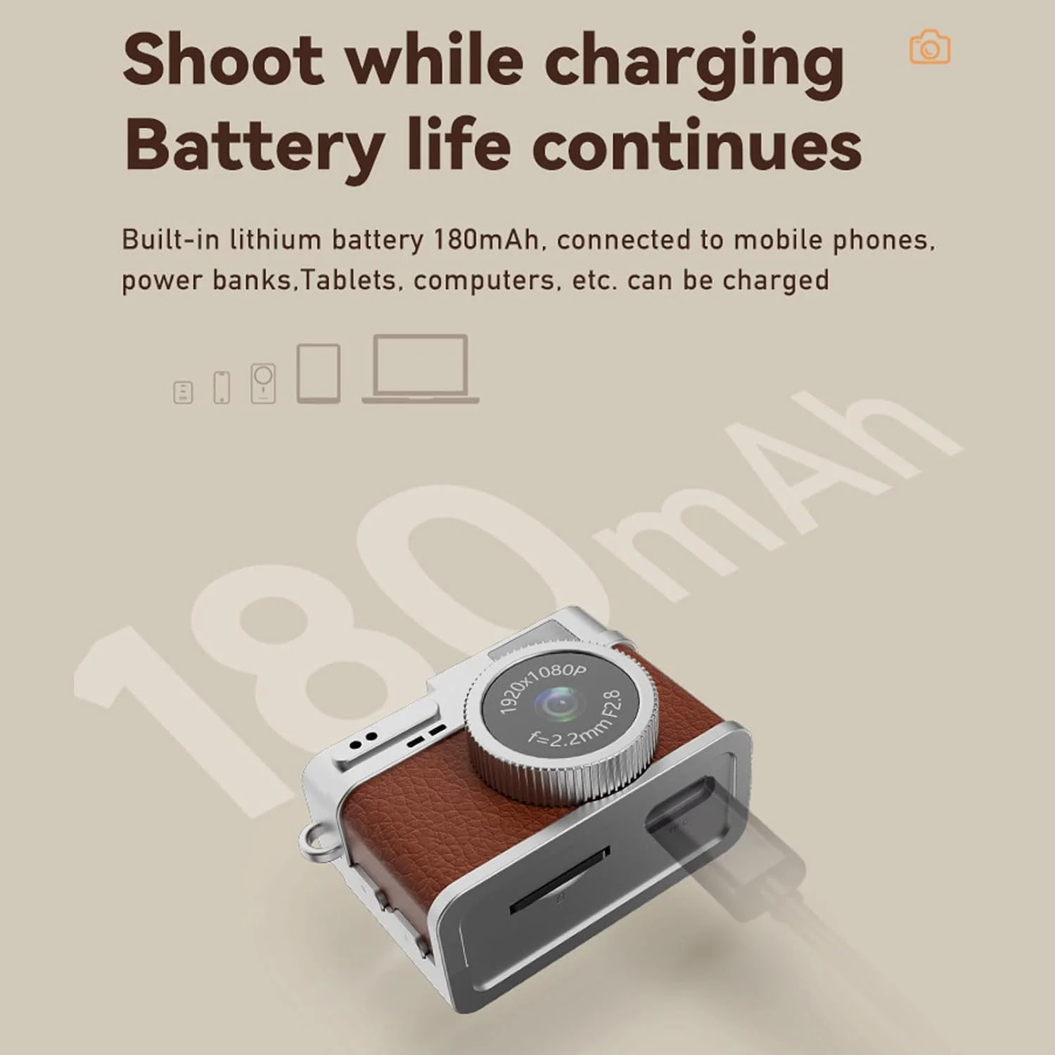 دوربین کوچک جاکلیدی Bewinner، دوربین مینیاتوری 2 مگاپیکسلی 1080P، دوربین های قدیمی کوچک FHD، دوربین فیلمبرداری میکرو قابل حمل با صفحه نمایش 0.96 اینچی برای عکس و فیلم سفر (قهوه ای) دوربین کوچک جاکلیدی Bewinner، دوربین مینیاتوری 2 مگاپیکسلی 1080P، دوربین های قدیمی کوچک FHD، دوربین فیلمبرداری میکرو قابل حمل با صفحه نمایش 0.96 اینچی برای عکس و فیلم سفر (قهوه ای)