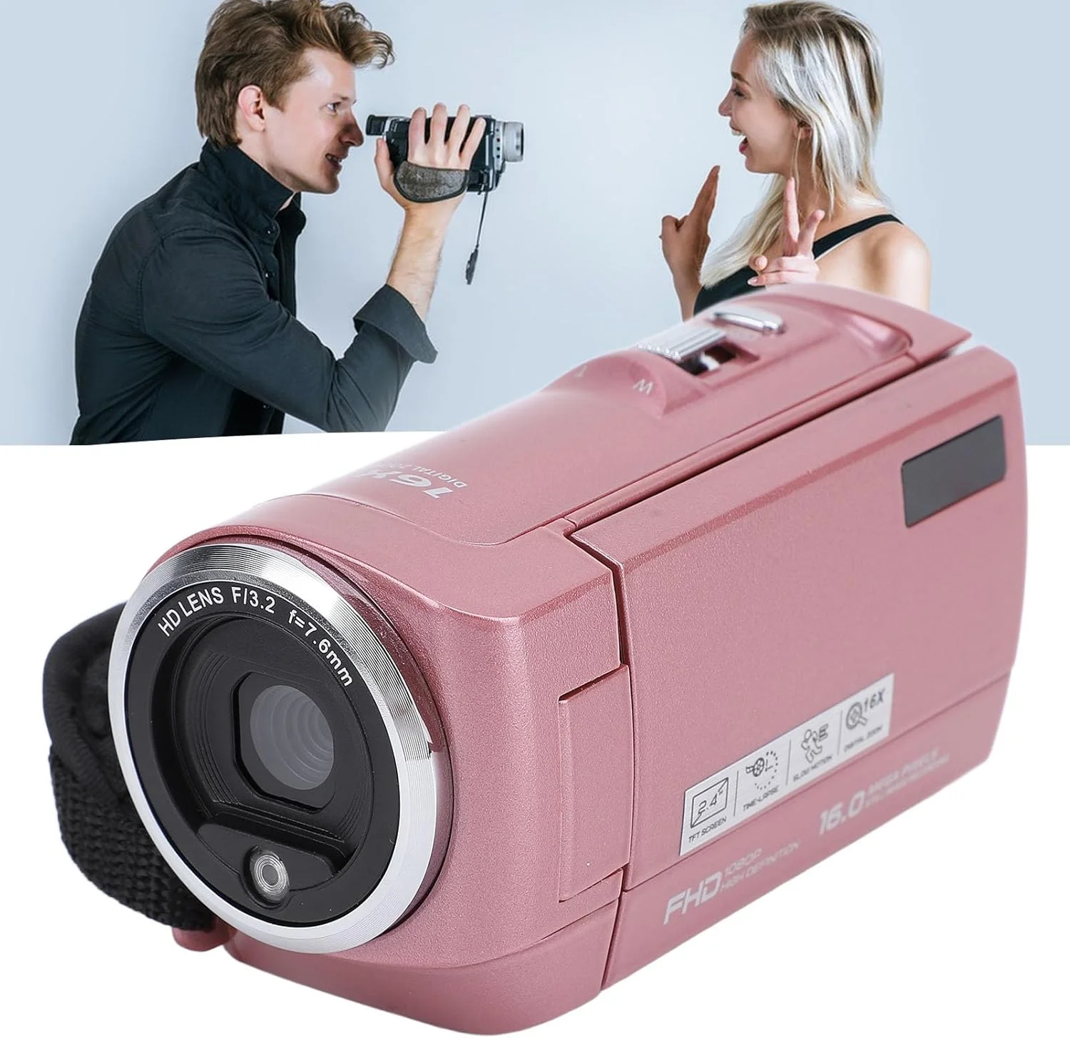 دوربین فیلمبرداری Bewinner، دوربین فیلمبرداری با زوم دیجیتال 16 برابر، دوربین فیلمبرداری فول اچ دی 2K با کیفیت 48 مگاپیکسل و زوم دیجیتال 16 برابر، دوربین فیلمبرداری با صفحه نمایش 2.4 اینچی برای کودکان و نوجوانان دوربین فیلمبرداری Bewinner، دوربین فیلمبرداری با زوم دیجیتال 16 برابر، دوربین فیلمبرداری فول اچ دی 2K با کیفیت 48 مگاپیکسل و زوم دیجیتال 16 برابر، دوربین فیلمبرداری با صفحه نمایش 2.4 اینچی برای کودکان و نوجوانان