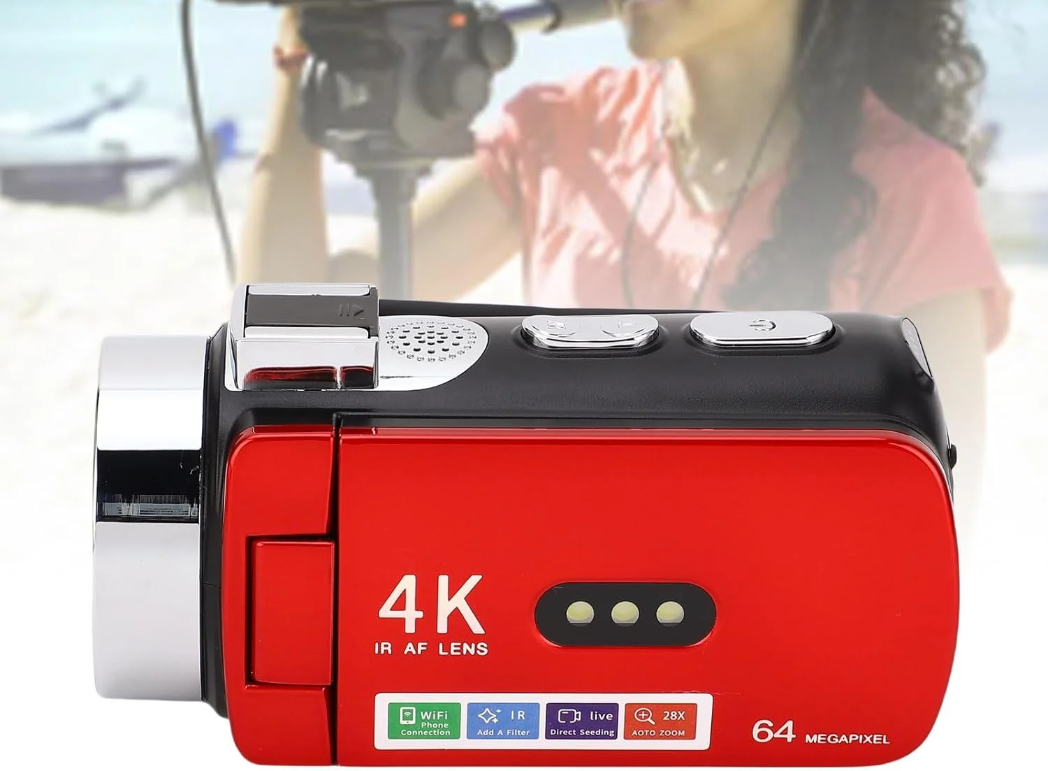 دوربین فیلمبرداری 4K ولاگ Bewinner با WiFi، دوربین مسافرتی 64 مگاپیکسلی، صفحه نمایش 3.0 اینچی چرخان 180 درجه، باتری 4800 میلی آمپر ساعتی، نور پرکننده LED، دوربین فیلمبرداری 4K برای عکاسی مسافرتی دوربین فیلمبرداری 4K ولاگ Bewinner با WiFi، دوربین مسافرتی 64 مگاپیکسلی، صفحه نمایش 3.0 اینچی چرخان 180 درجه، باتری 4800 میلی آمپر ساعتی، نور پرکننده LED، دوربین فیلمبرداری 4K برای عکاسی مسافرتی
