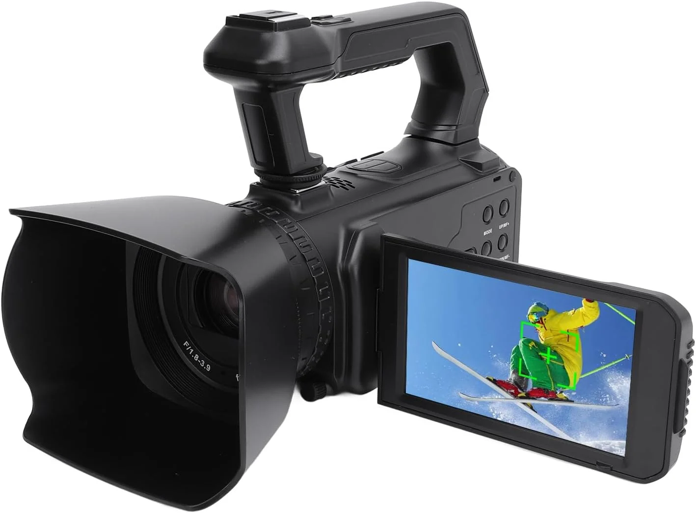 دوربین فیلمبرداری 2.7K با کیفیت 48 مگاپیکسل، صفحه نمایش 4.0 اینچی چرخان TFT، زوم دیجیتال 16X، تثبیت کننده تصویر الکترونیکی، زوم ترکیبی 64X با باتری 1500mAh