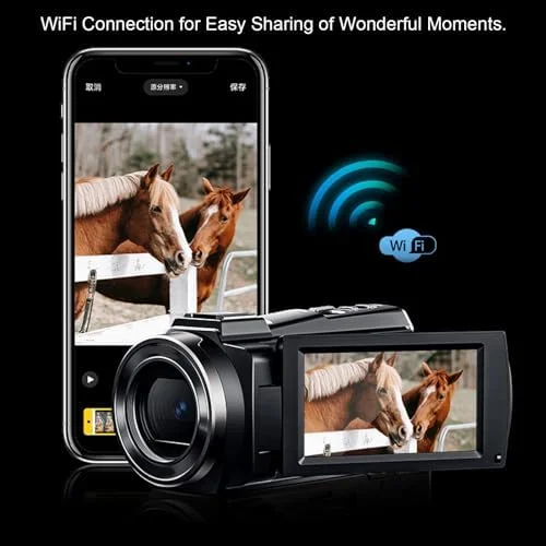 دوربین فیلمبرداری 5K BusoTh، دوربین وبلاگ نویسی 56 مگاپیکسلی با صفحه لمسی 3 اینچی IPS با نور پرکننده، زوم هوشمند 18X، فیلمبرداری دید در شب IR، همگام سازی و اشتراک گذاری بی سیم WiFi، قابلیت توسعه غنی دوربین فیلمبرداری 5K BusoTh، دوربین وبلاگ نویسی 56 مگاپیکسلی با صفحه لمسی 3 اینچی IPS با نور پرکننده، زوم هوشمند 18X، فیلمبرداری دید در شب IR، همگام سازی و اشتراک گذاری بی سیم WiFi، قابلیت توسعه غنی