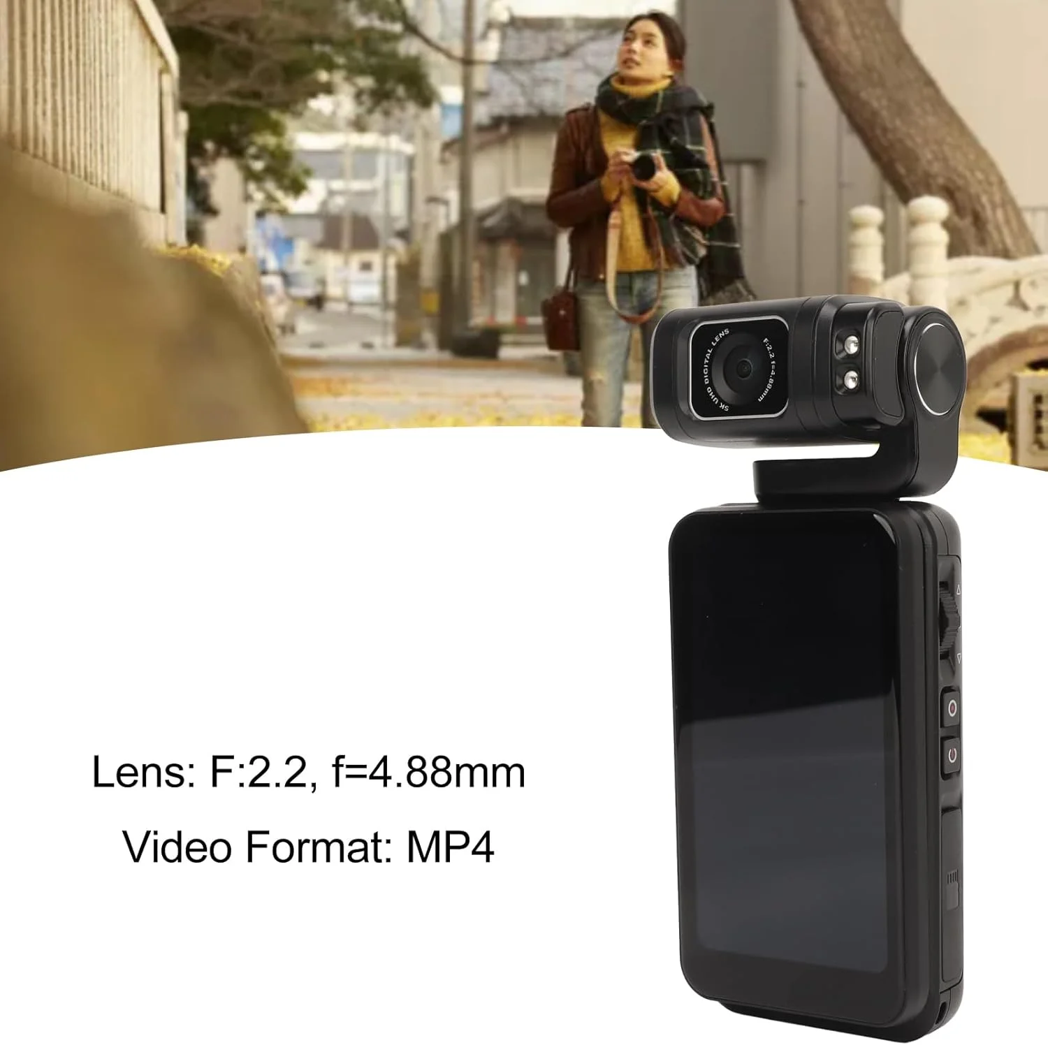 دوربین فیلمبرداری ویدئویی 5K BusoTh، دوربین فیلمبرداری وبلاگینگ WiFi با زوم دیجیتال 10X و 36 مگاپیکسل، زاویه دید عریض 120 درجه، باتری 3250mAh و ضبط کننده IPS 3.5 اینچی برای فیلم های مسافرتی در فضای باز دوربین فیلمبرداری ویدئویی 5K BusoTh، دوربین فیلمبرداری وبلاگینگ WiFi با زوم دیجیتال 10X و 36 مگاپیکسل، زاویه دید عریض 120 درجه، باتری 3250mAh و ضبط کننده IPS 3.5 اینچی برای فیلم های مسافرتی در فضای باز