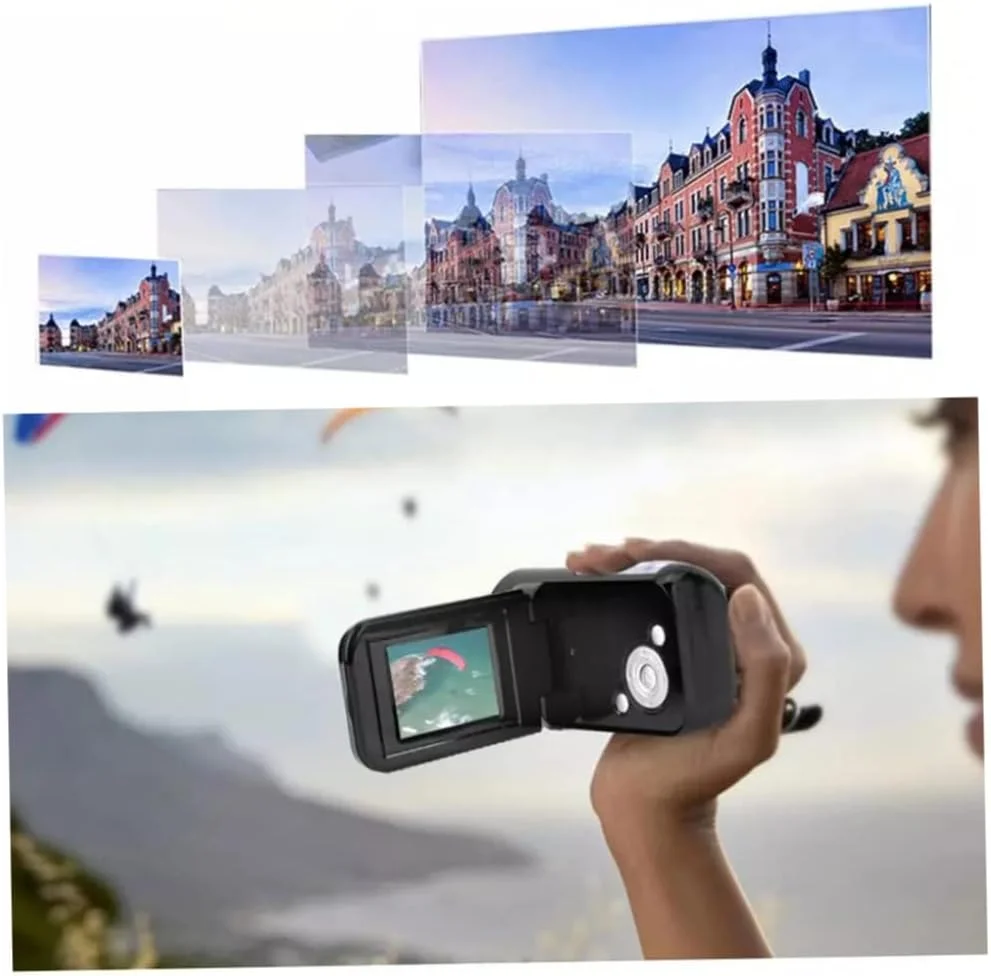 دوربین فیلمبرداری دیجیتال مینی با زوم دیجیتال 4 برابر، کیفیت 1080p و صفحه نمایش 2.4 اینچی TFT LCD، سبک و قابل حمل - مشکی دوربین فیلمبرداری دیجیتال مینی با زوم دیجیتال 4 برابر، کیفیت 1080p و صفحه نمایش 2.4 اینچی TFT LCD، سبک و قابل حمل - مشکی