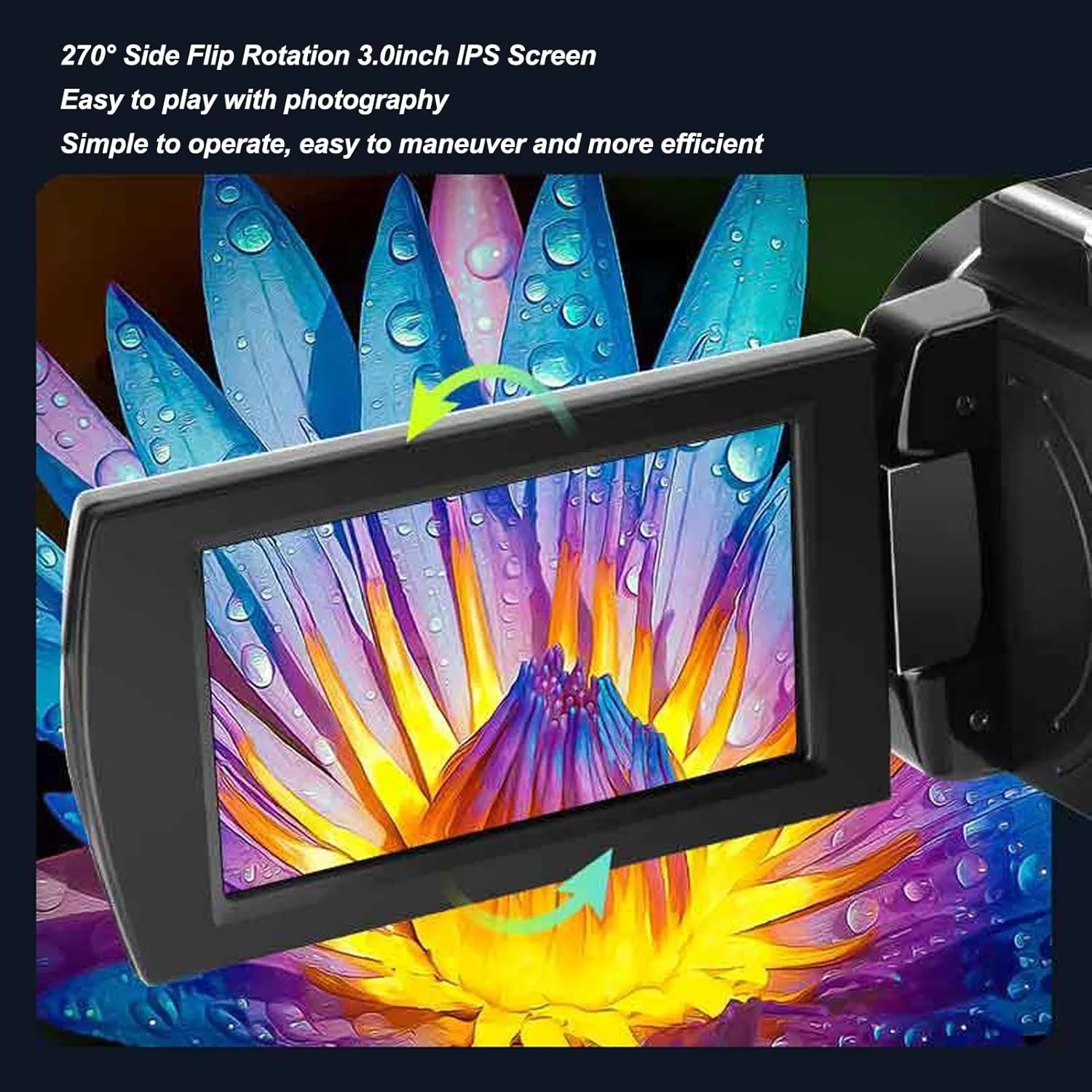 دوربین فیلمبرداری 5K 56MP ضد لرزش برای مسافرت و عروسی دوربین فیلمبرداری 5K 56MP ضد لرزش برای مسافرت و عروسی