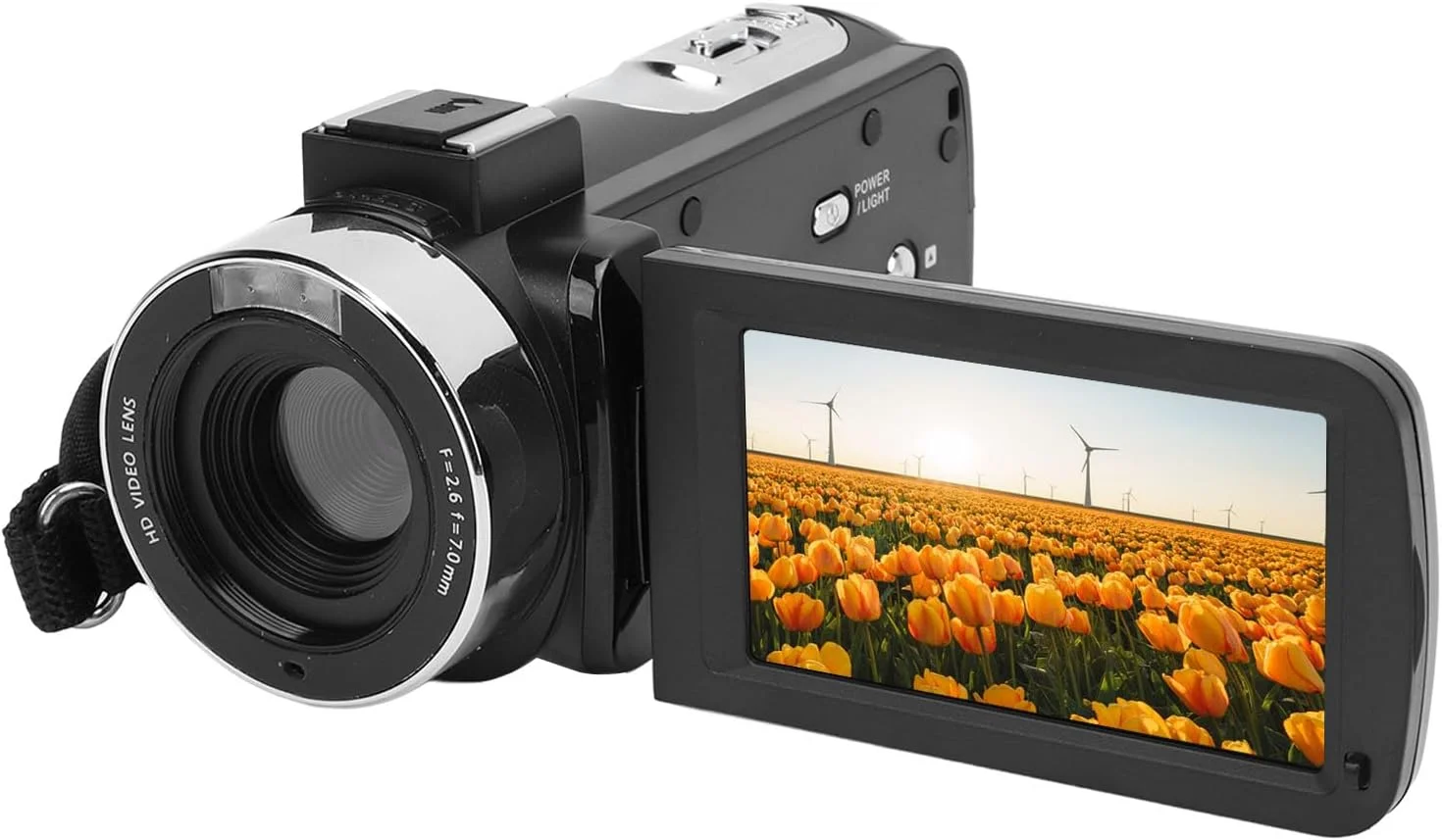 دوربین فیلمبرداری دوربین دیجیتال، 2.7K 48MP صفحه نمایش چرخان 3.0 اینچی زوم دیجیتال 16X، دوربین فیلمبرداری دستی DV برای مسافرت